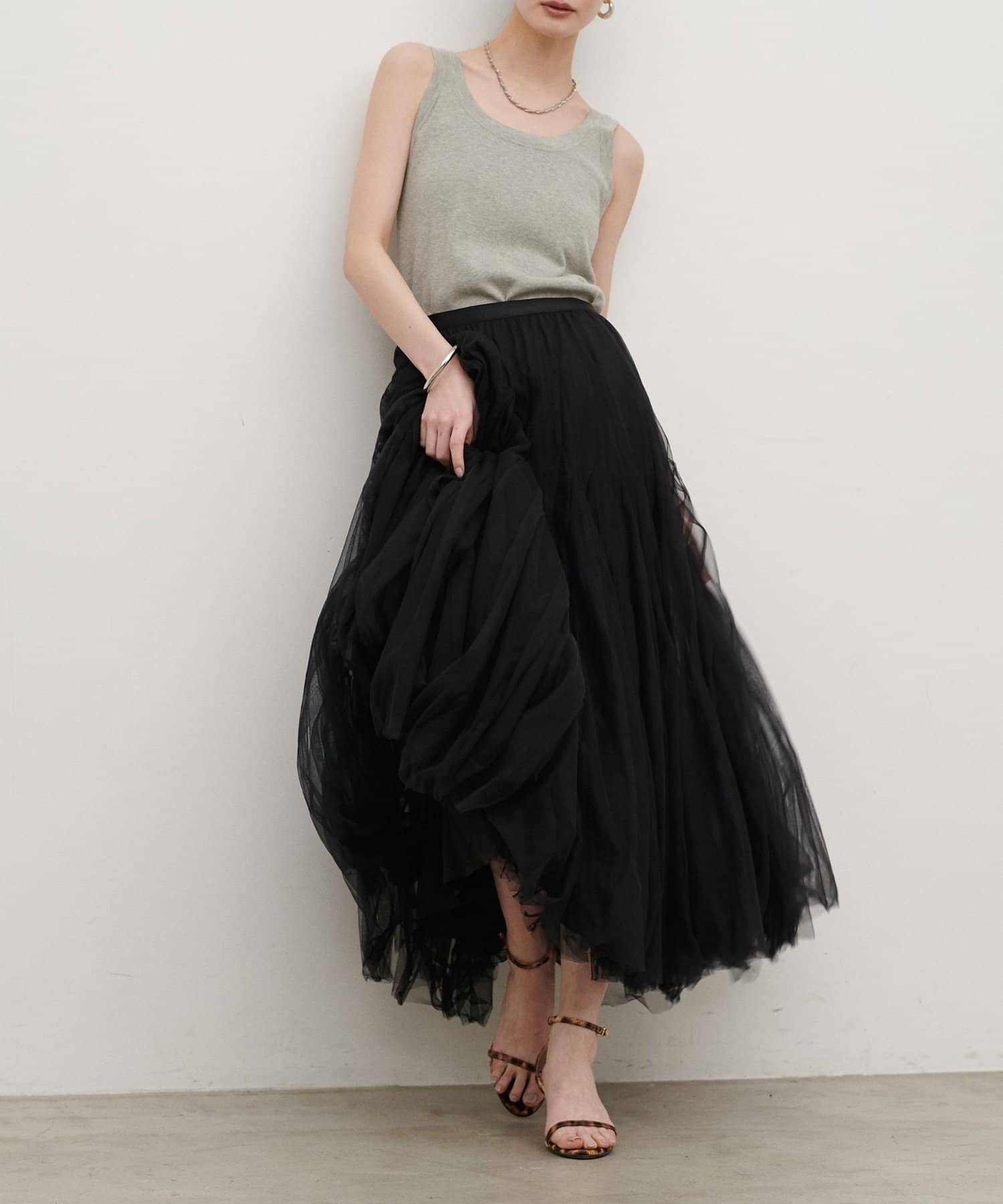 LARUTA(ラルータ) ダブルマチボリュームチュールスカート