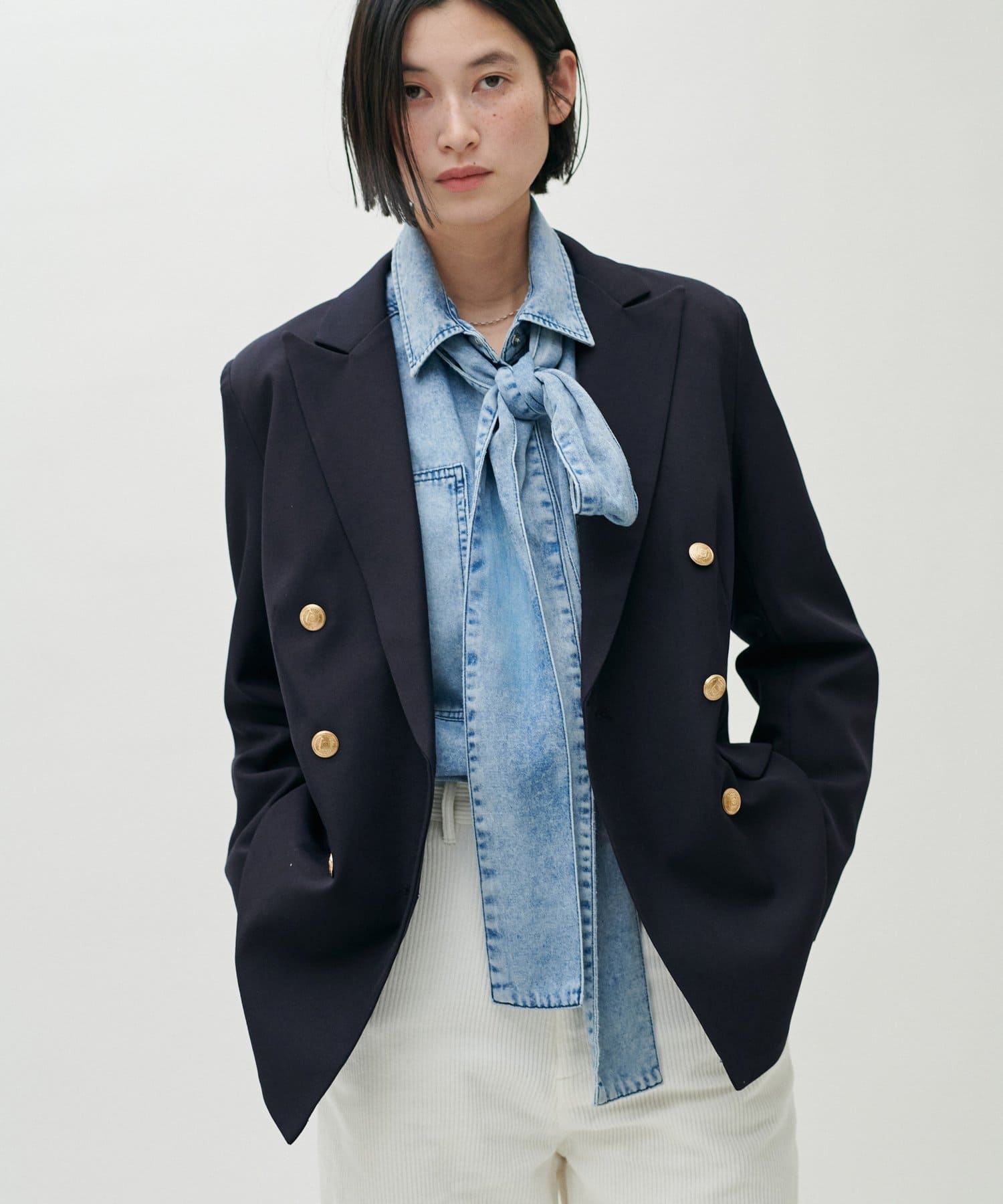 LARUTA(ラルータ) 金ボタンテーラードジャケット