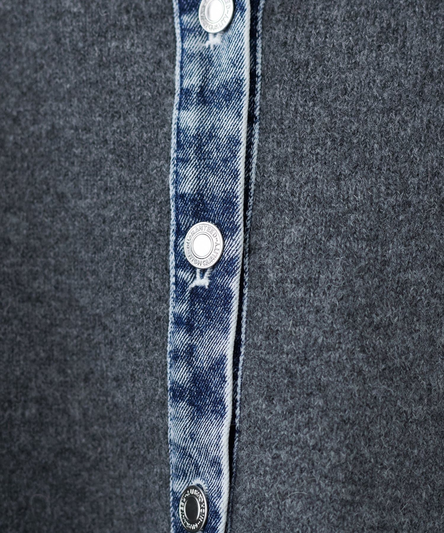 LARUTA(ラルータ) ニット×デニムコンビネーションカーディガン