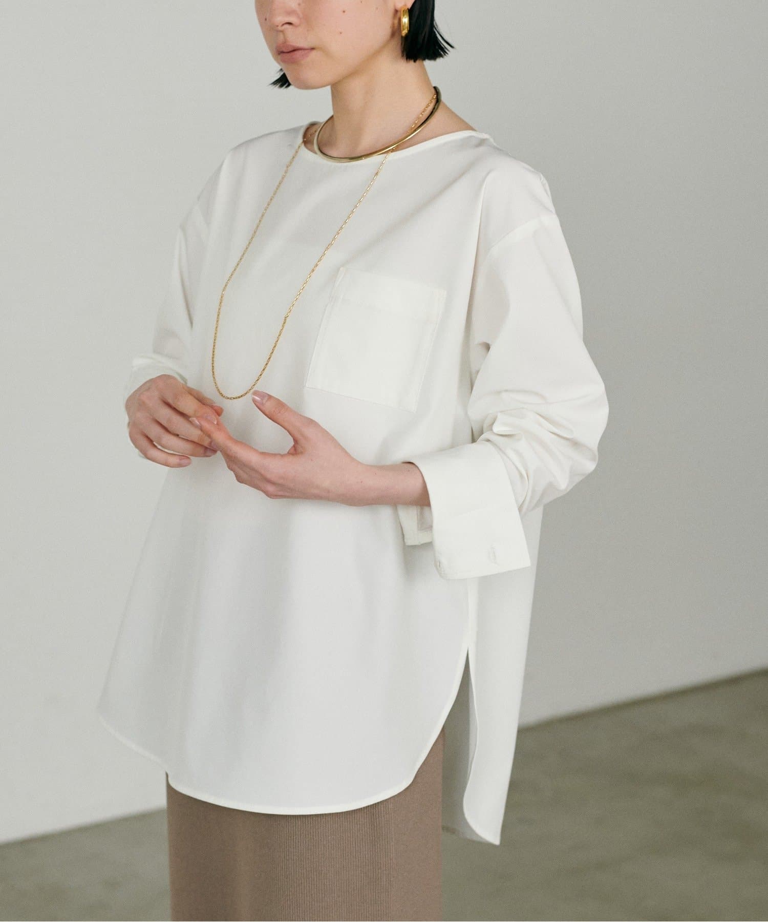 LARUTA(ラルータ) カフス付き万能レイヤードプルオーバー