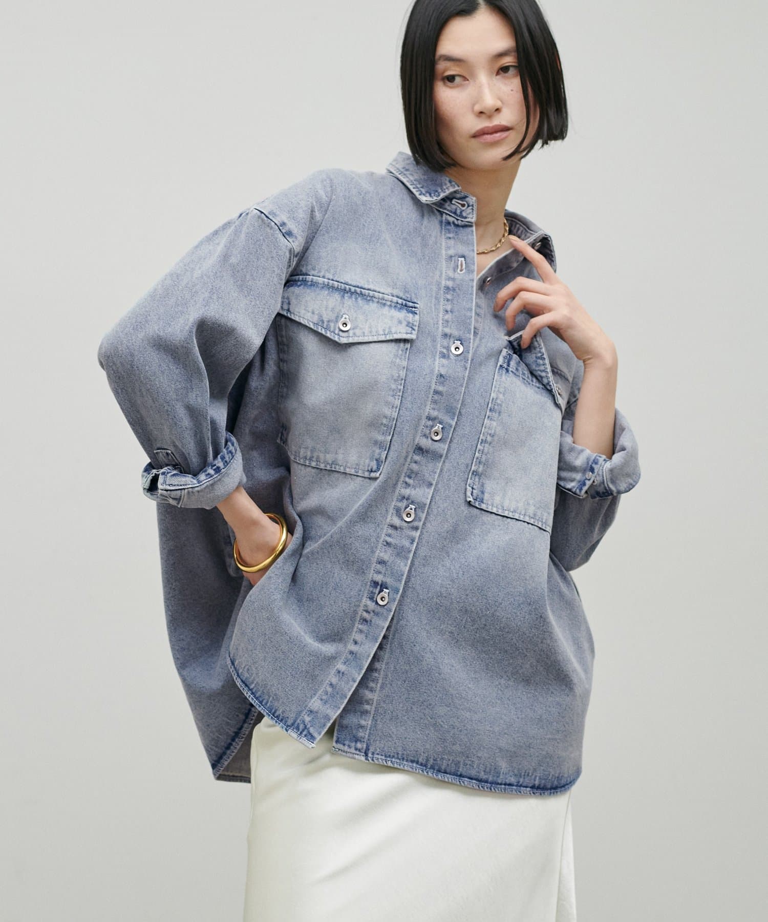 LARUTA(ラルータ) デニムオーバーシャツ