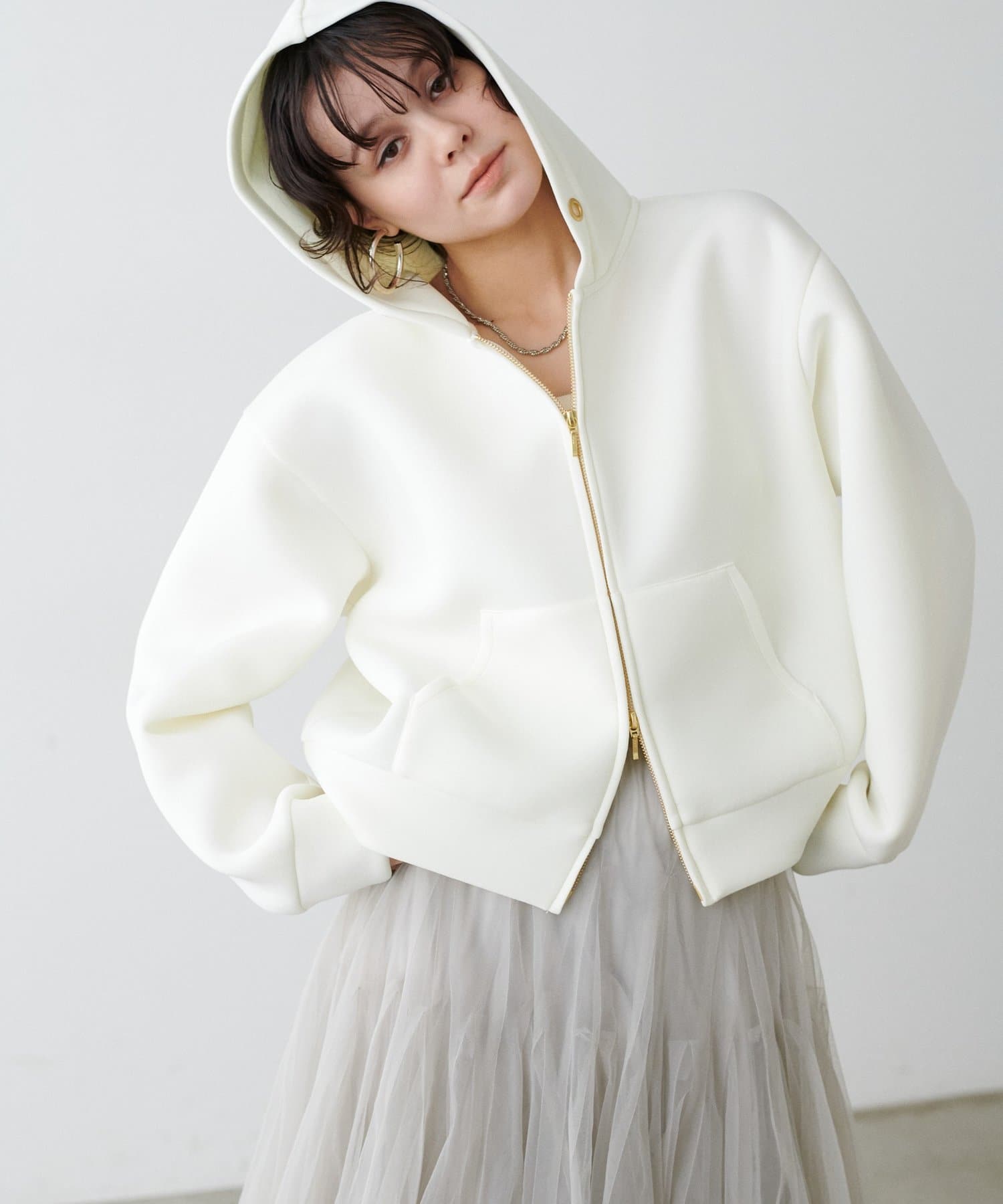 LARUTA(ラルータ) ダンボールダブルジップパーカー