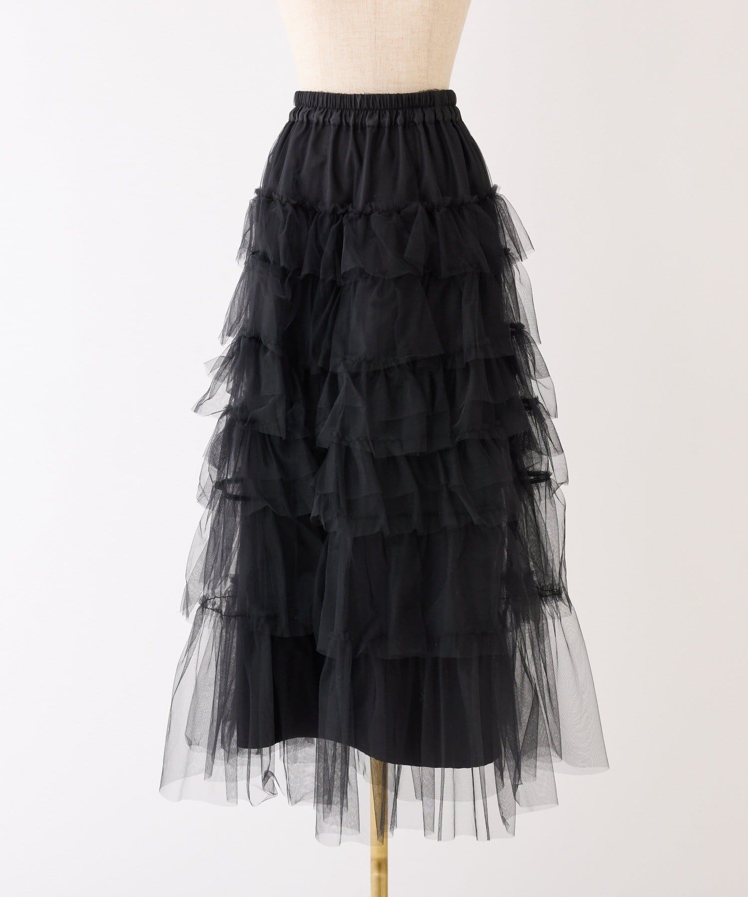 one after another NICE CLAUP(ワンアフターアナザー ナイスクラップ) チュールロングスカート