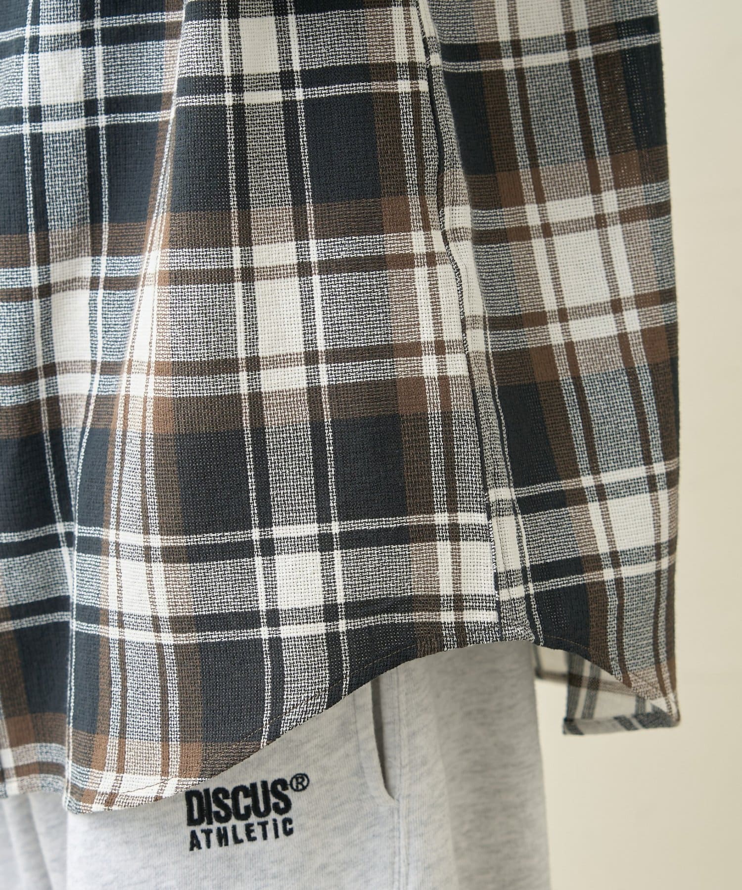 CIAOPANIC TYPY(チャオパニックティピー) ≪26SS展示会アイテム≫【乾きやすい◎】ユニセックス/パナマ織り/袖配色/チェックシャツジャケット