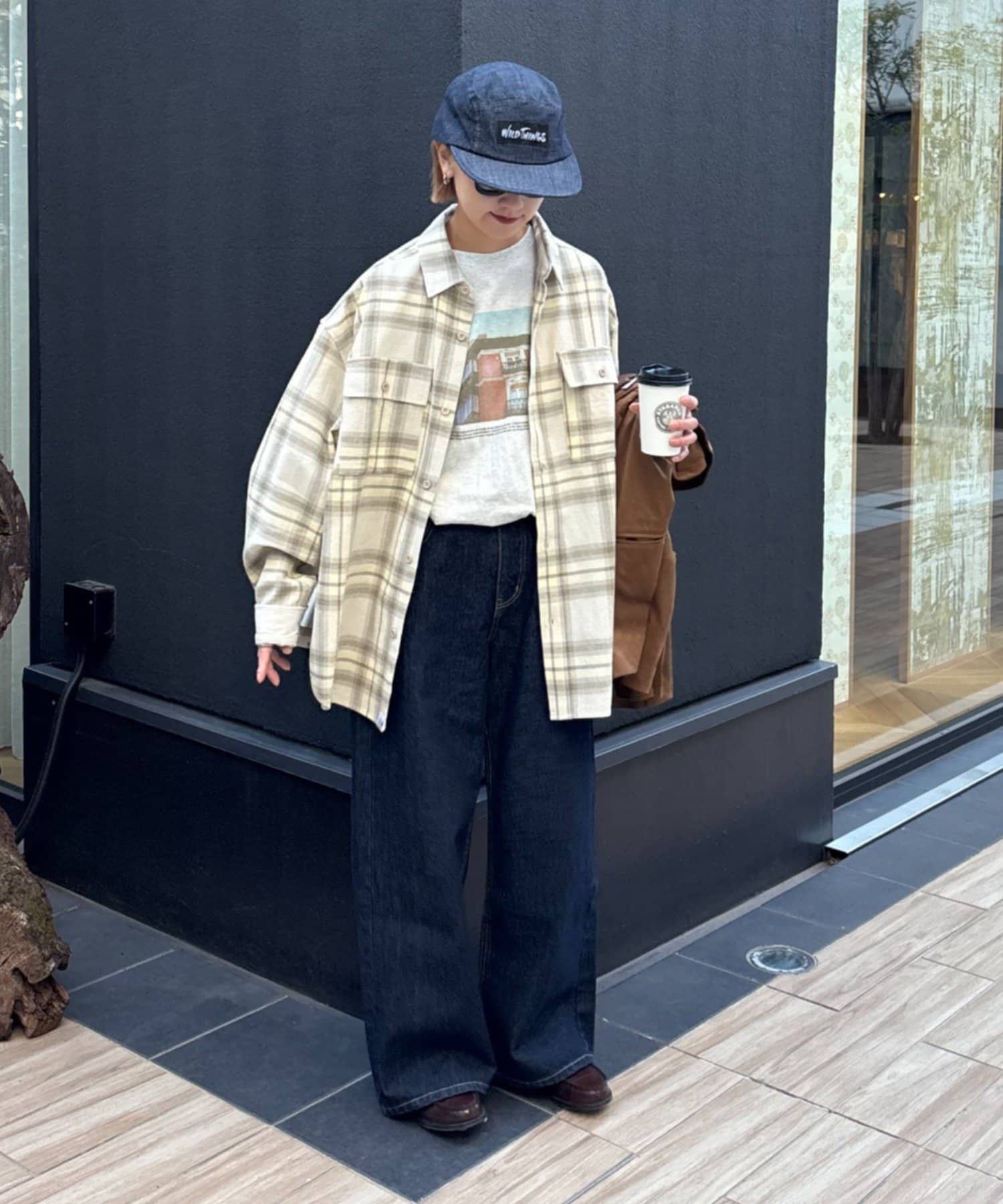 CIAOPANIC TYPY(チャオパニックティピー) ≪26SS展示会アイテム≫【乾きやすい◎】ユニセックス/パナマ織り/袖配色/チェックシャツジャケット