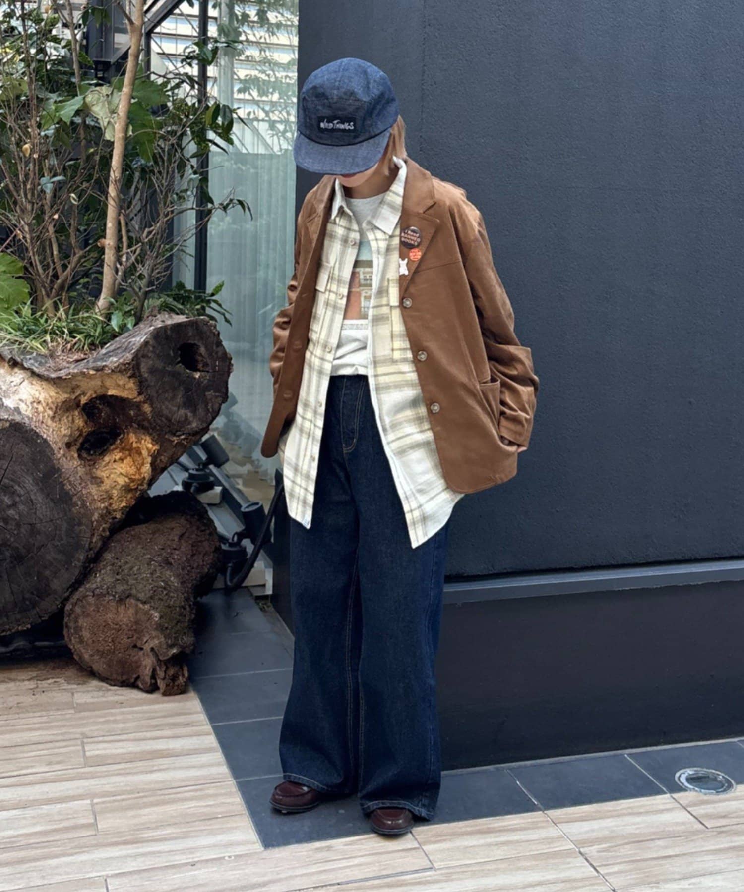 CIAOPANIC TYPY(チャオパニックティピー) ≪26SS展示会アイテム≫【乾きやすい◎】ユニセックス/パナマ織り/袖配色/チェックシャツジャケット