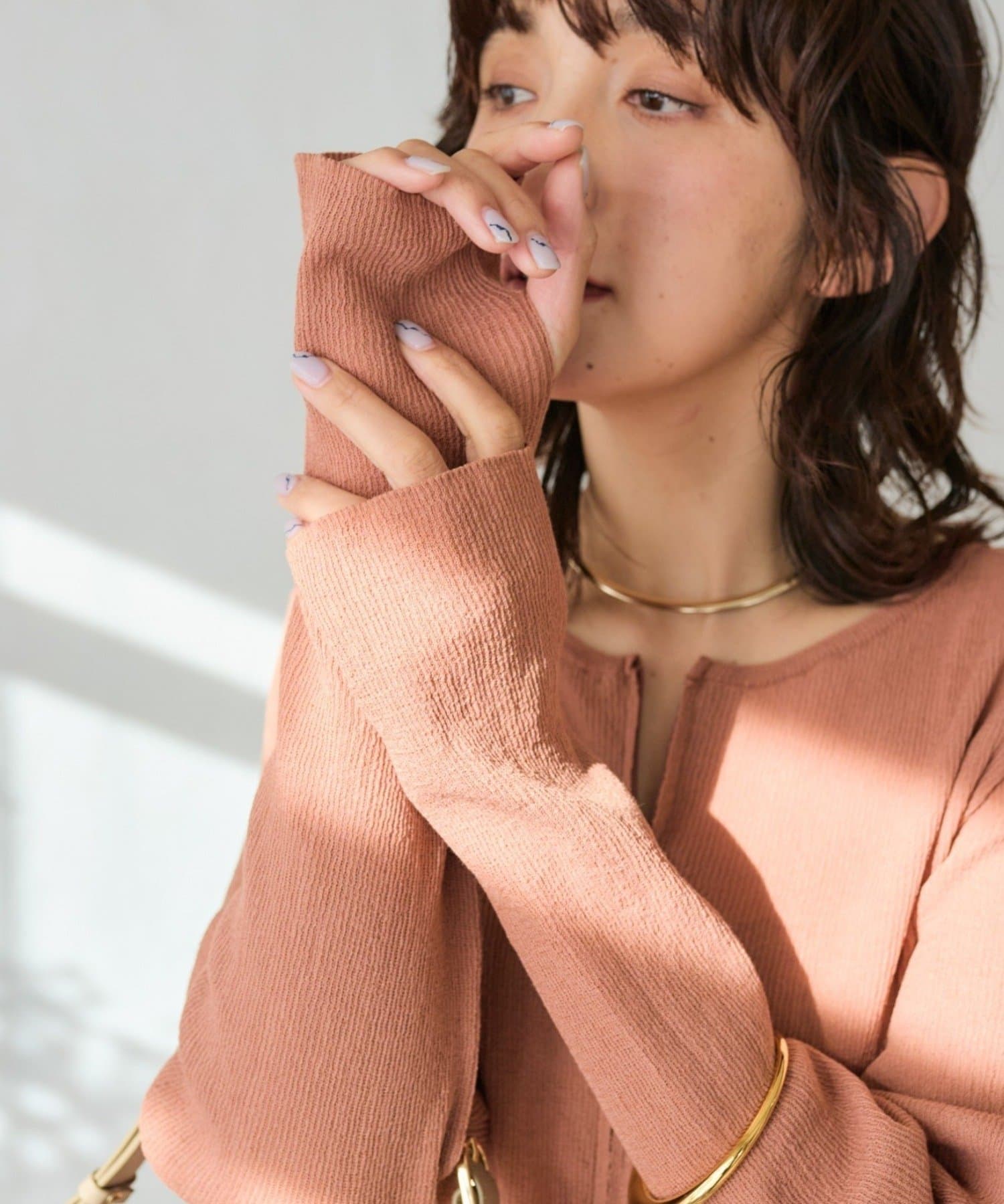 RIVE DROITE(リヴドロワ) 予約【抜け感】ZIPリブニットカーディガン