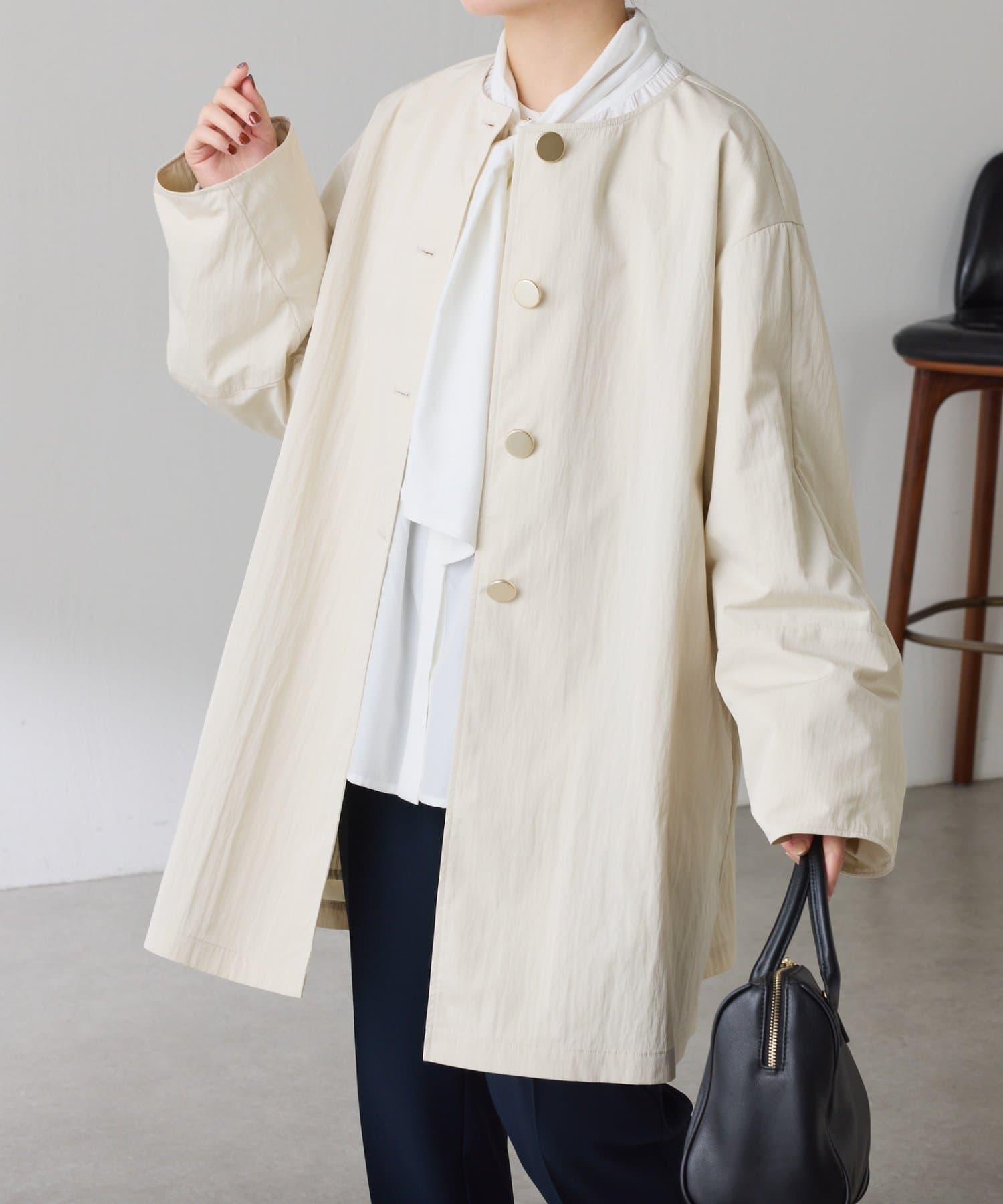 COLLAGE GALLARDAGALANTE(コラージュ ガリャルダガランテ) ヴィンテージクロスノーカラーコート/セレモニー