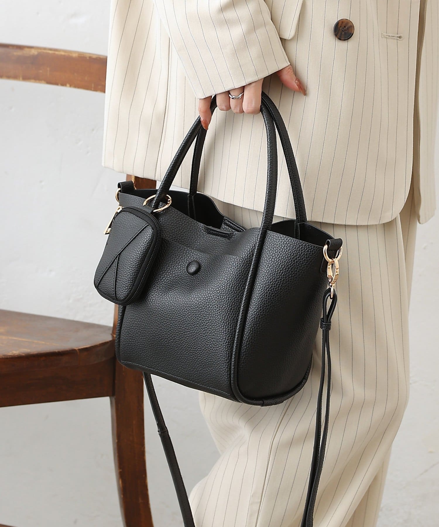 COLONY 2139(コロニー トゥーワンスリーナイン) ポーチ付きミニトートバッグ