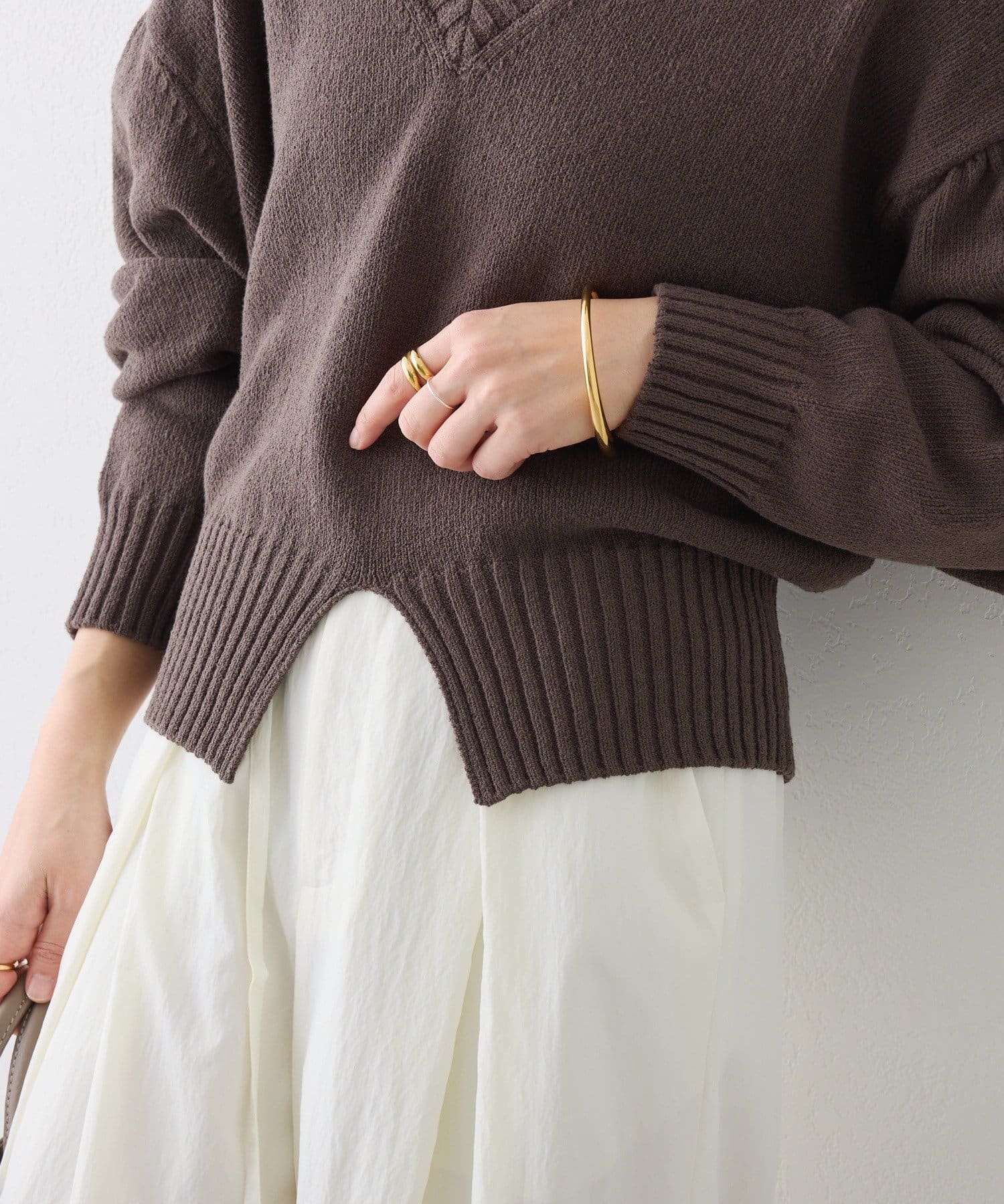 RIVE DROITE(リヴドロワ) 予約【鮮度抜群】ギャザースリーブオーバーニット