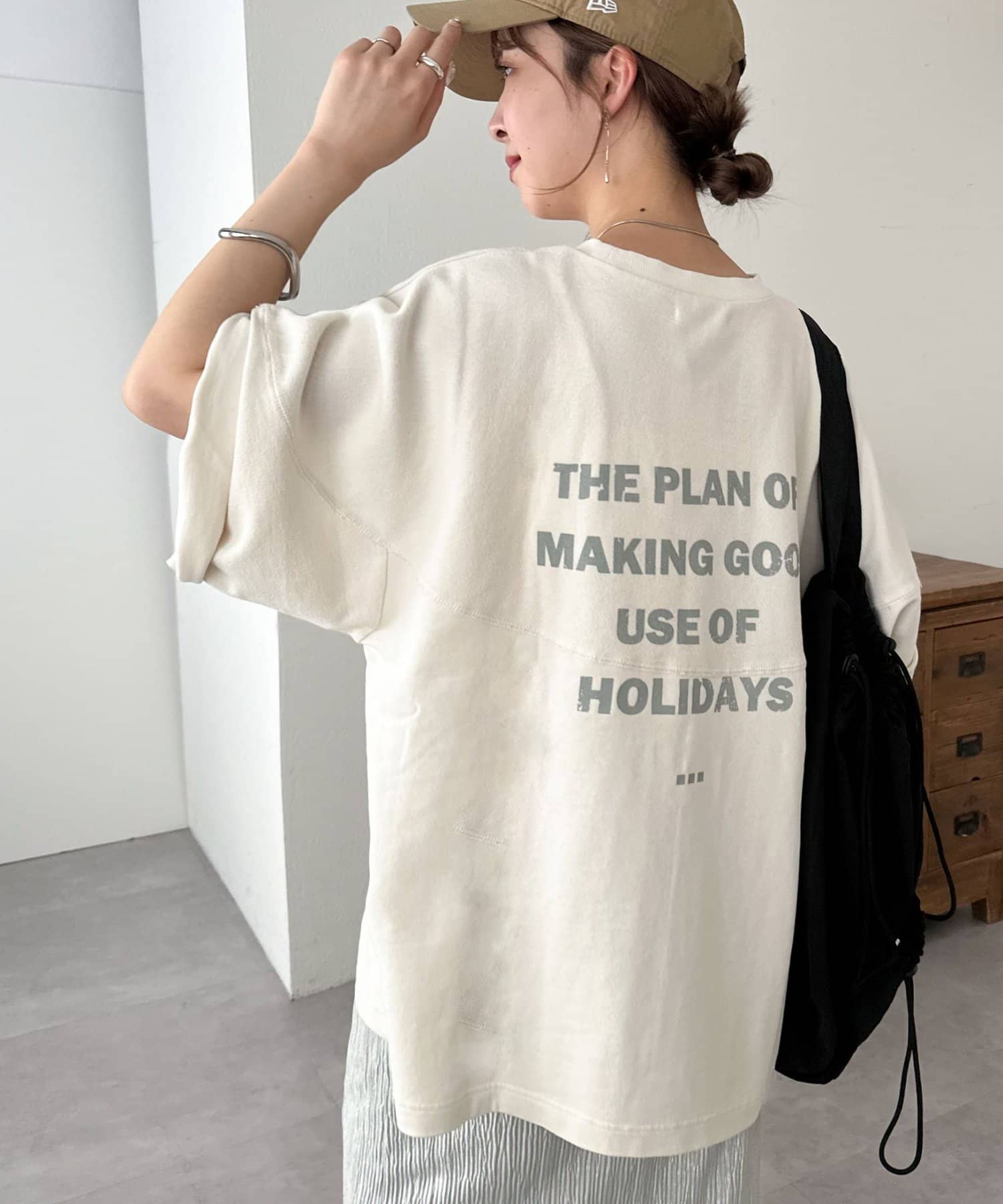 DISCOAT(ディスコート) 【WEB限定】フロスト加工裏使いフットボールTシャツ