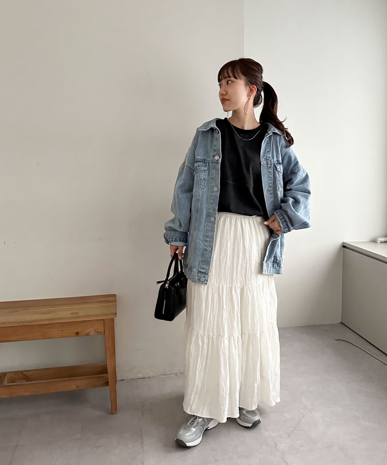 DISCOAT(ディスコート) 【WEB限定】フロスト加工裏使いフットボールTシャツ