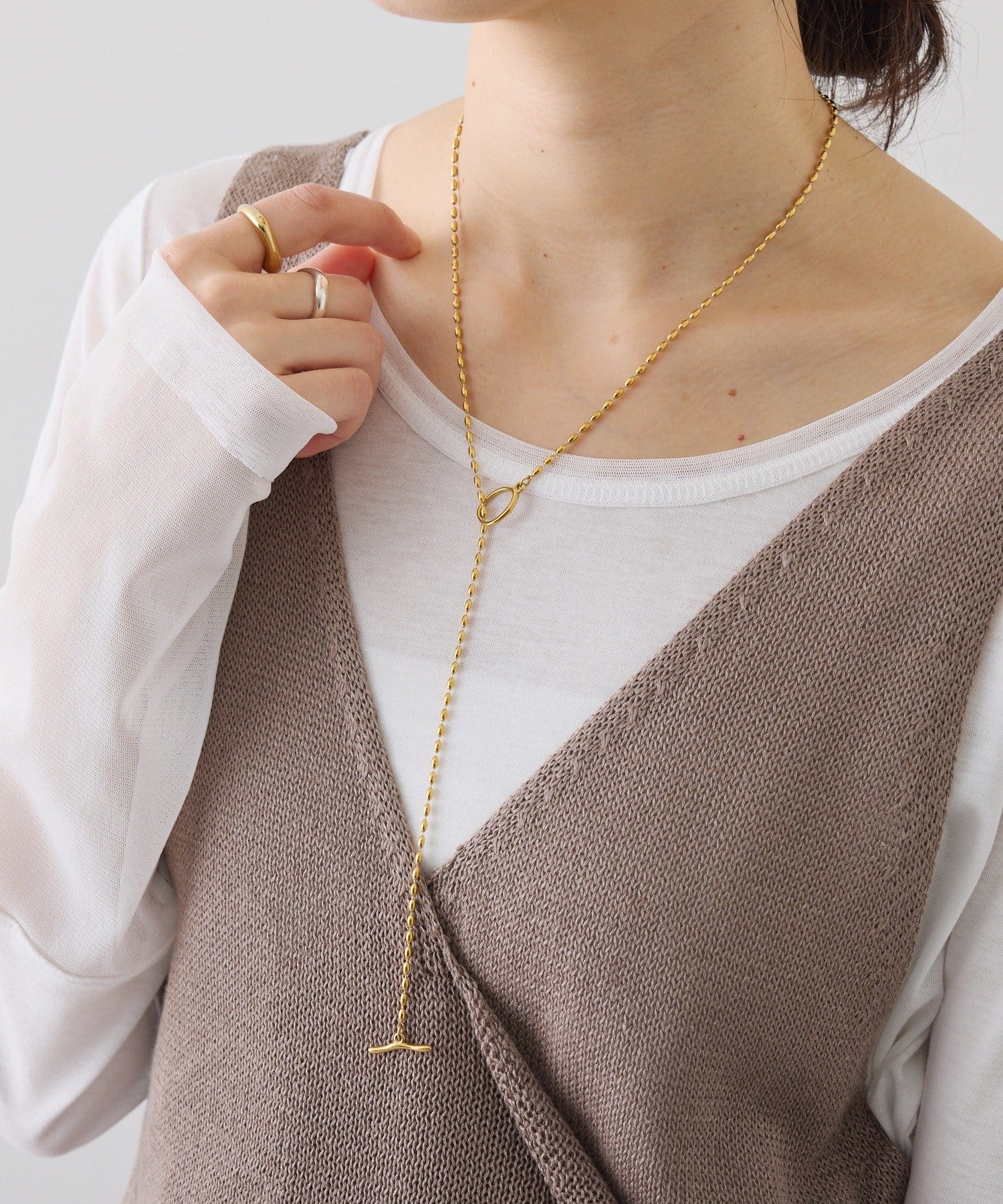 RIVE DROITE(リヴドロワ) 予約【R.good(アールドットグッド)】ナローボールチェーンラリエット