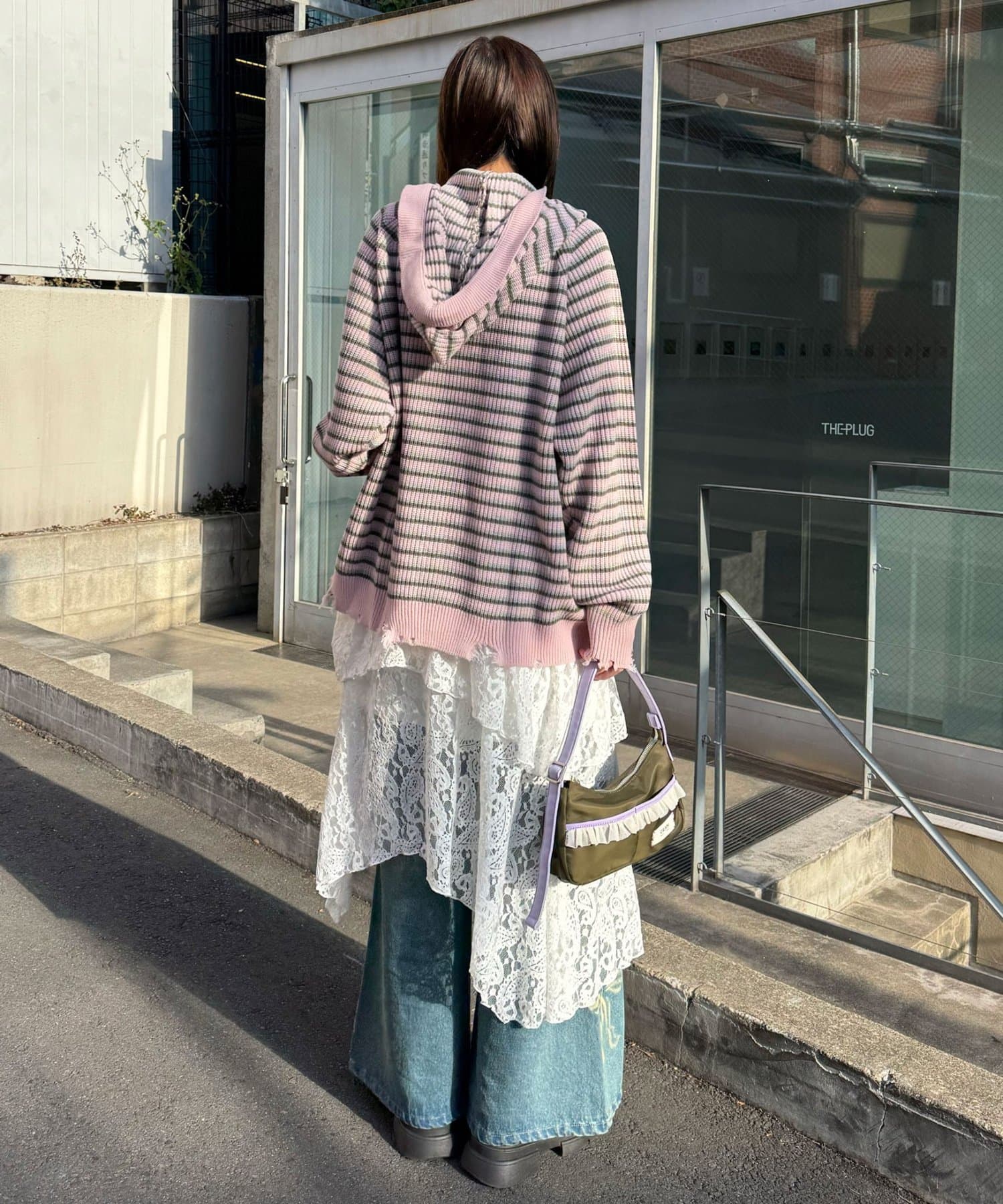 CIAOPANIC(チャオパニック) アソートボーダーダブルジップニットパーカー