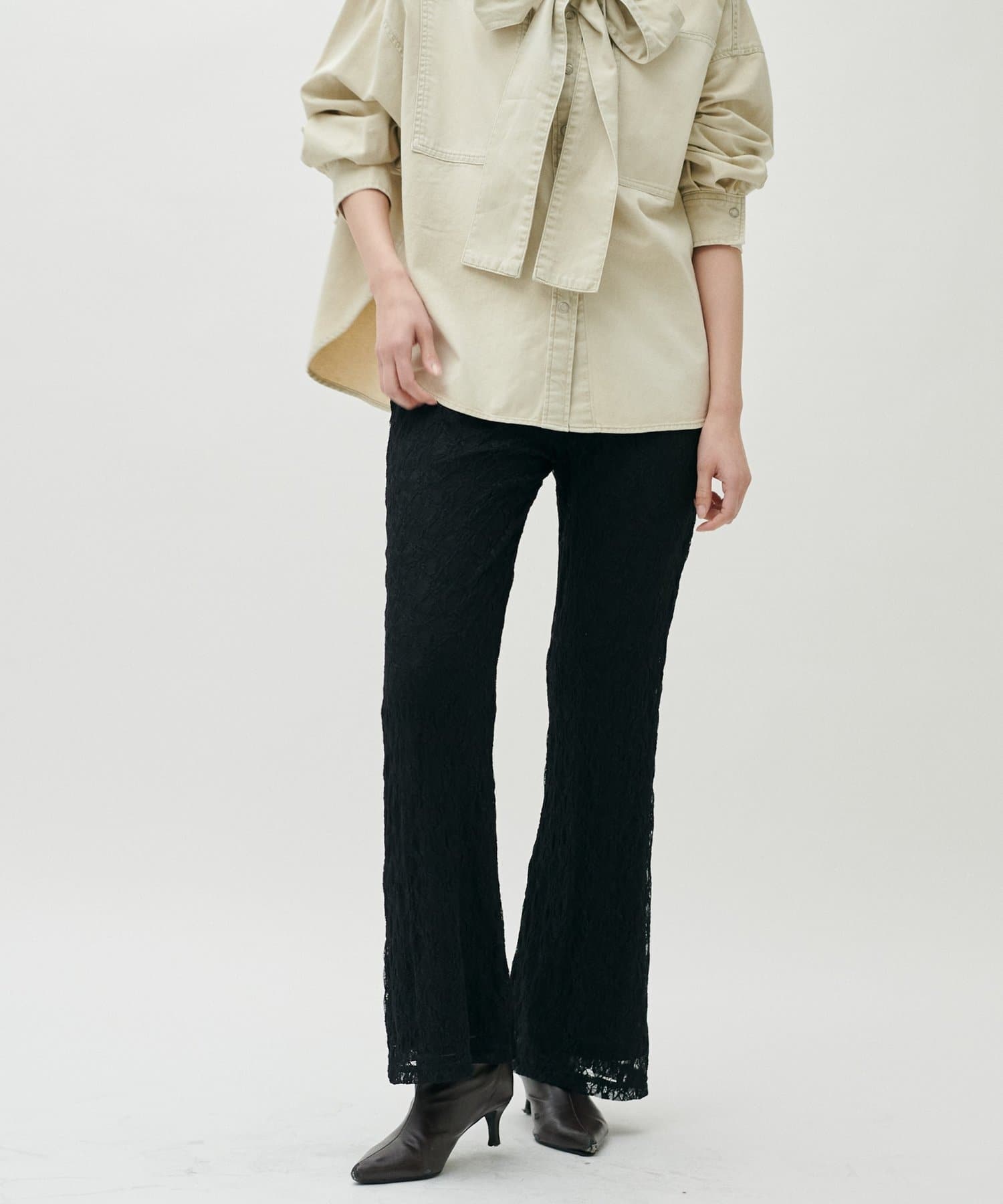 LARUTA(ラルータ) ソフトレースカットソーパンツ