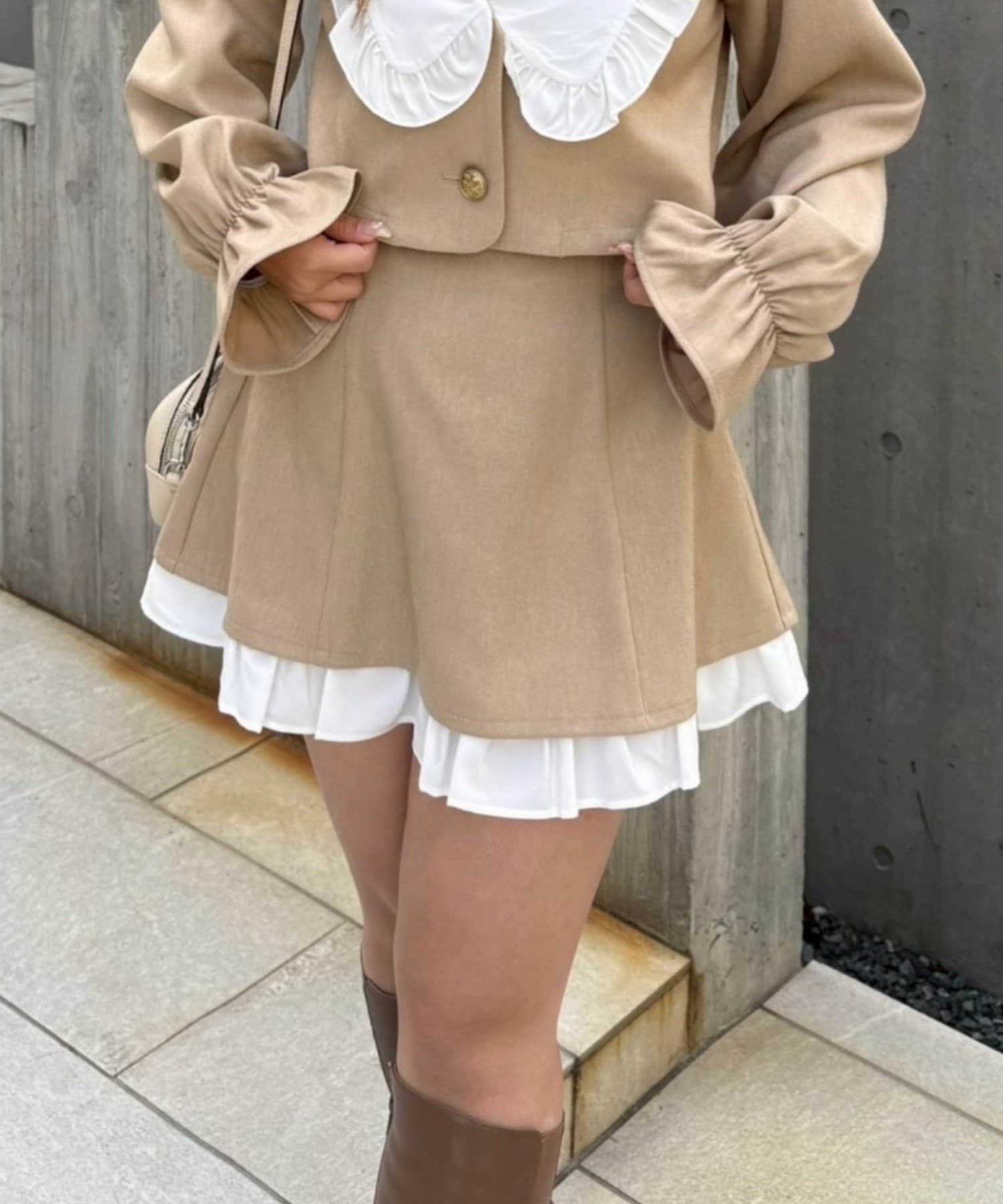 Remind me and forever(リマインドミーアンドフォーエバー) 【2026SS】ハイウエスト裾チラリミニスカート