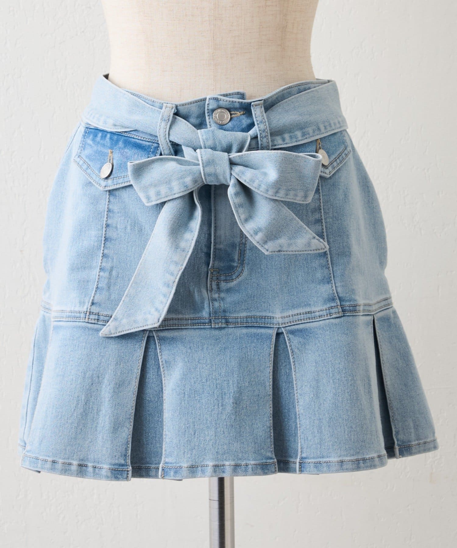 Remind me and forever(リマインドミーアンドフォーエバー) 【2026SS】デニムプリーツミニスカート