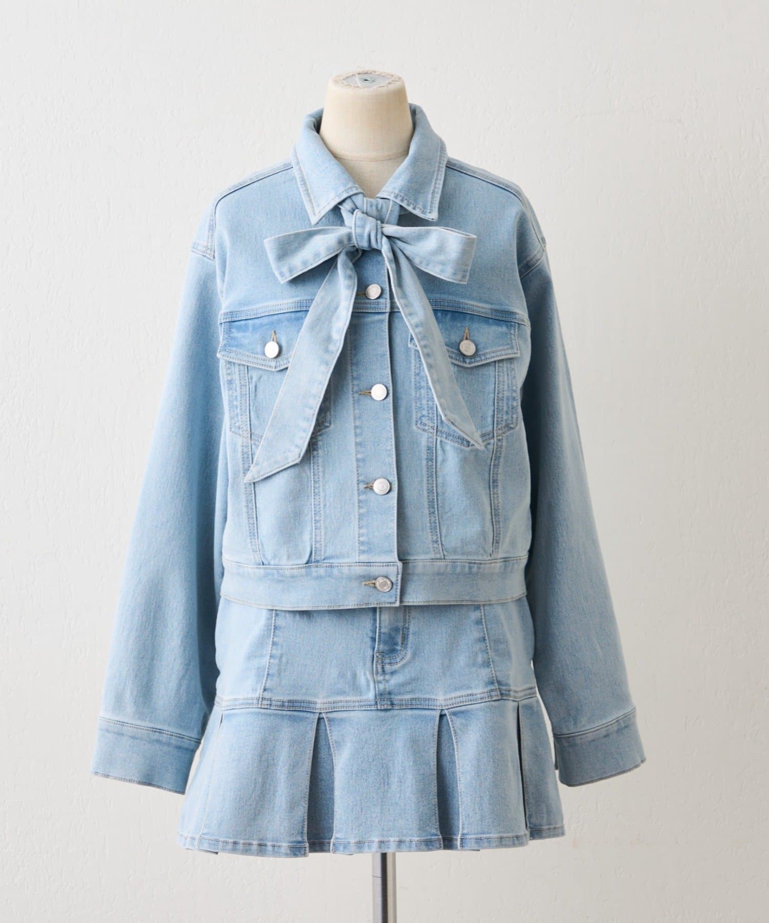 Remind me and forever(リマインドミーアンドフォーエバー) 【2026SS】デニムプリーツミニスカート