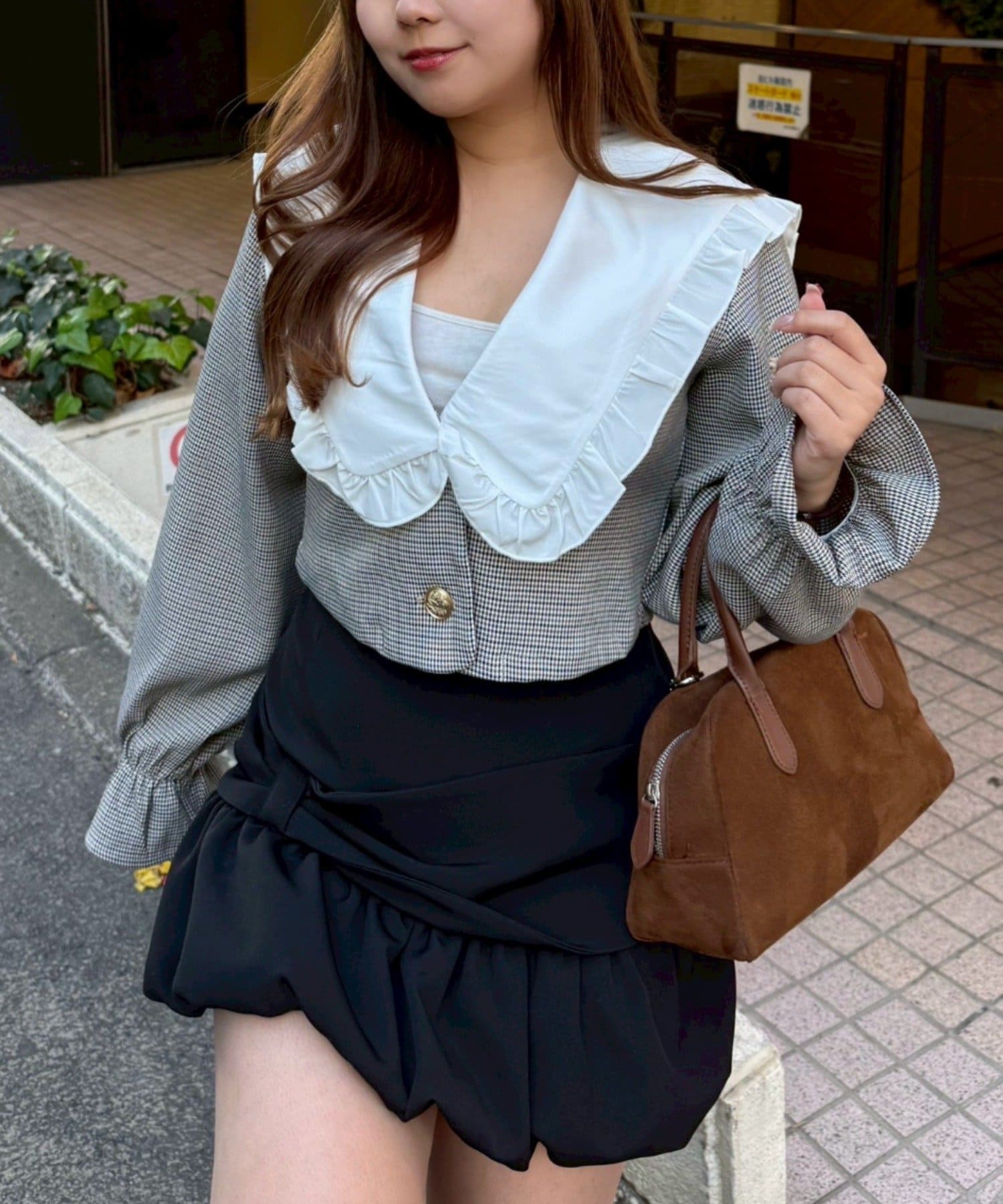 Remind me and forever(リマインドミーアンドフォーエバー) 【2026SS】丈違いフリル衿ジャケット