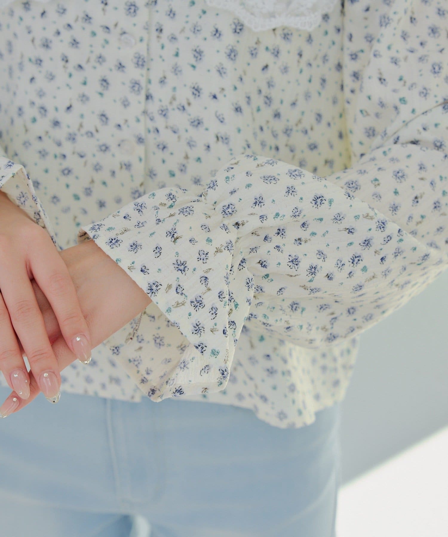 Remind me and forever(リマインドミーアンドフォーエバー) レースBIG襟ブラウス