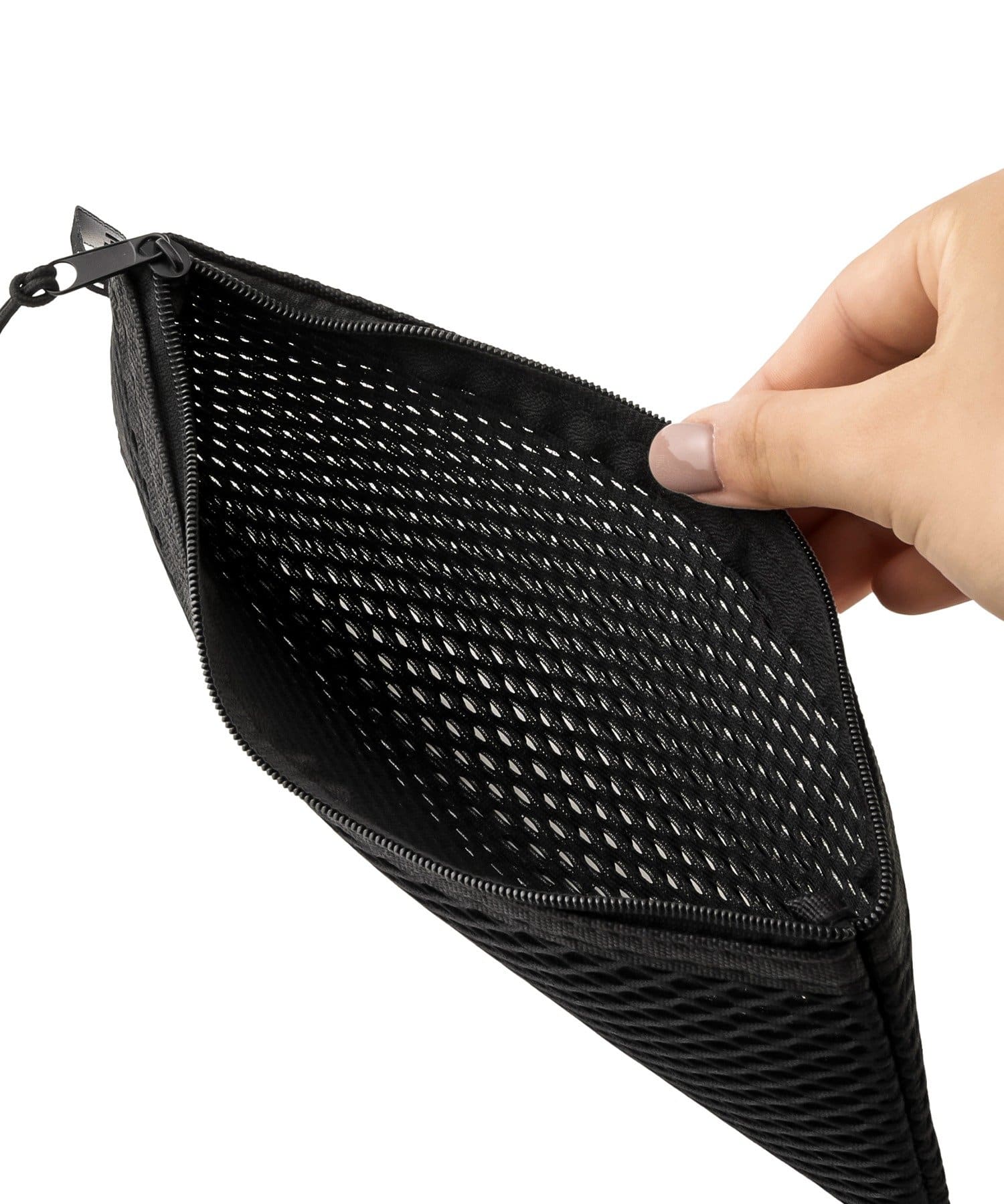 3COINS(スリーコインズ) メッシュ小物ポーチロング