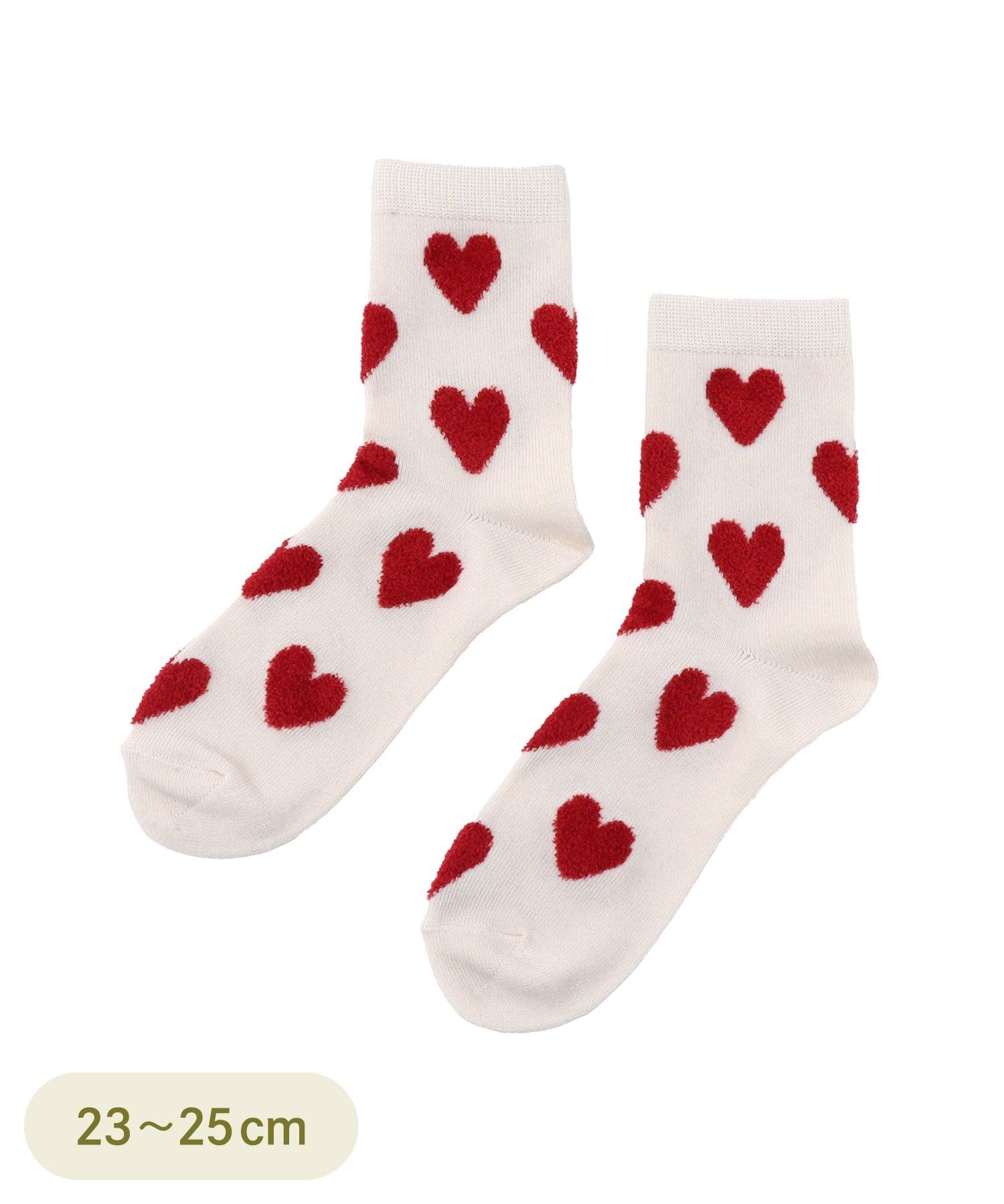 3COINS(スリーコインズ) モールハートクルーソックス