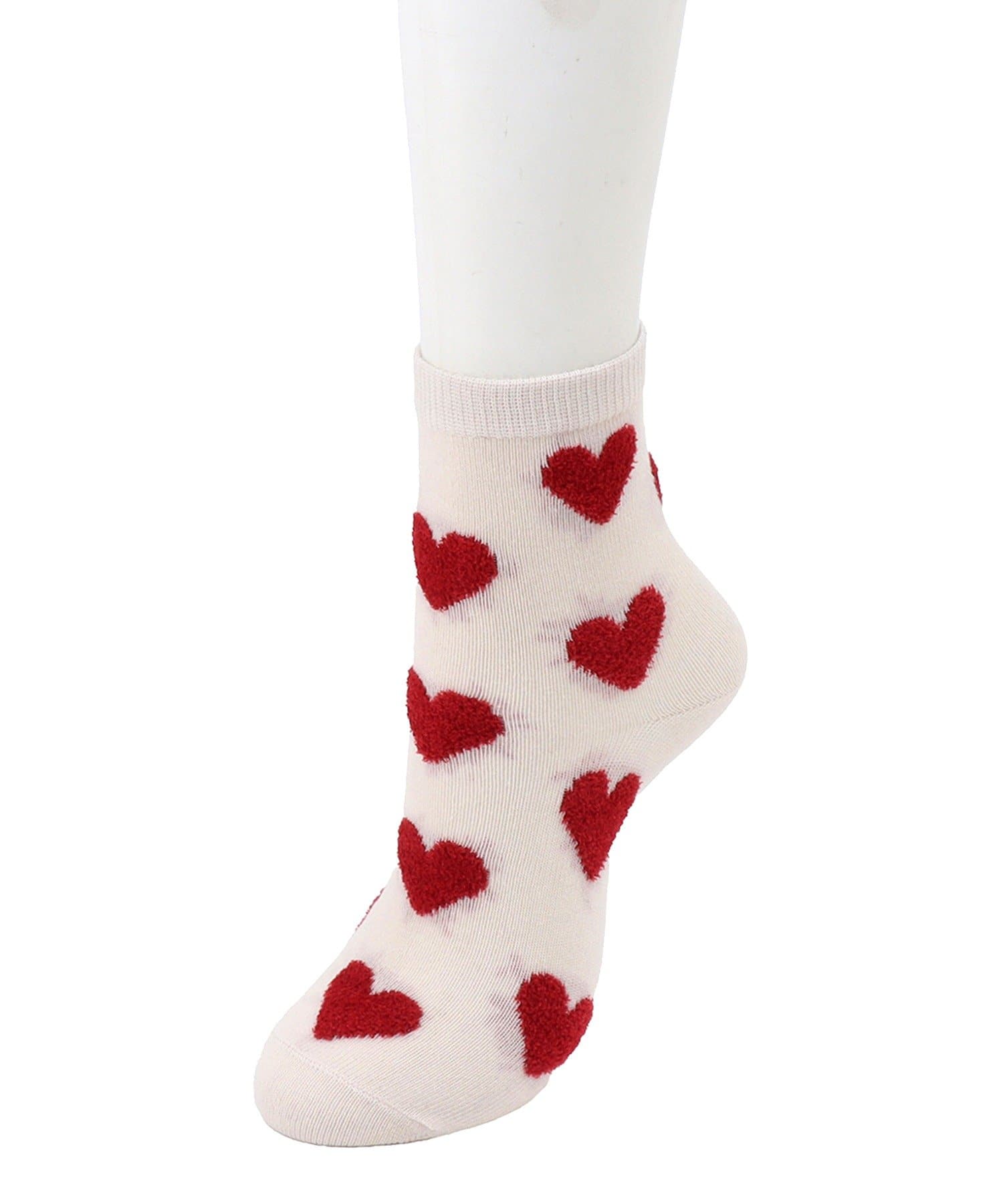 3COINS(スリーコインズ) モールハートクルーソックス