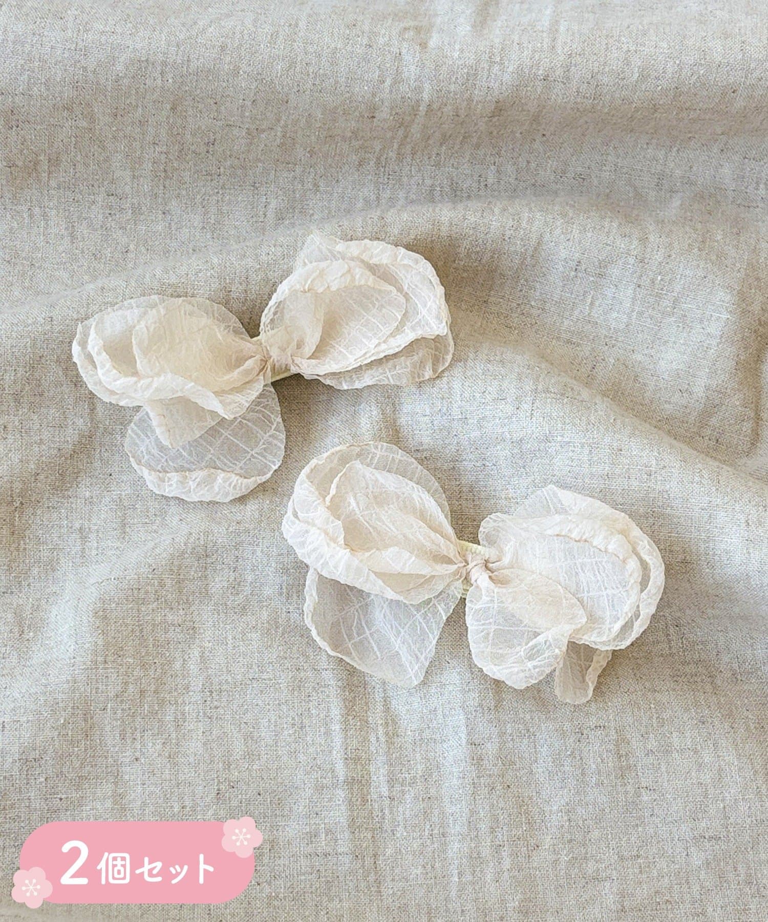 3COINS(スリーコインズ) リボン2個セットピン／ひな祭り