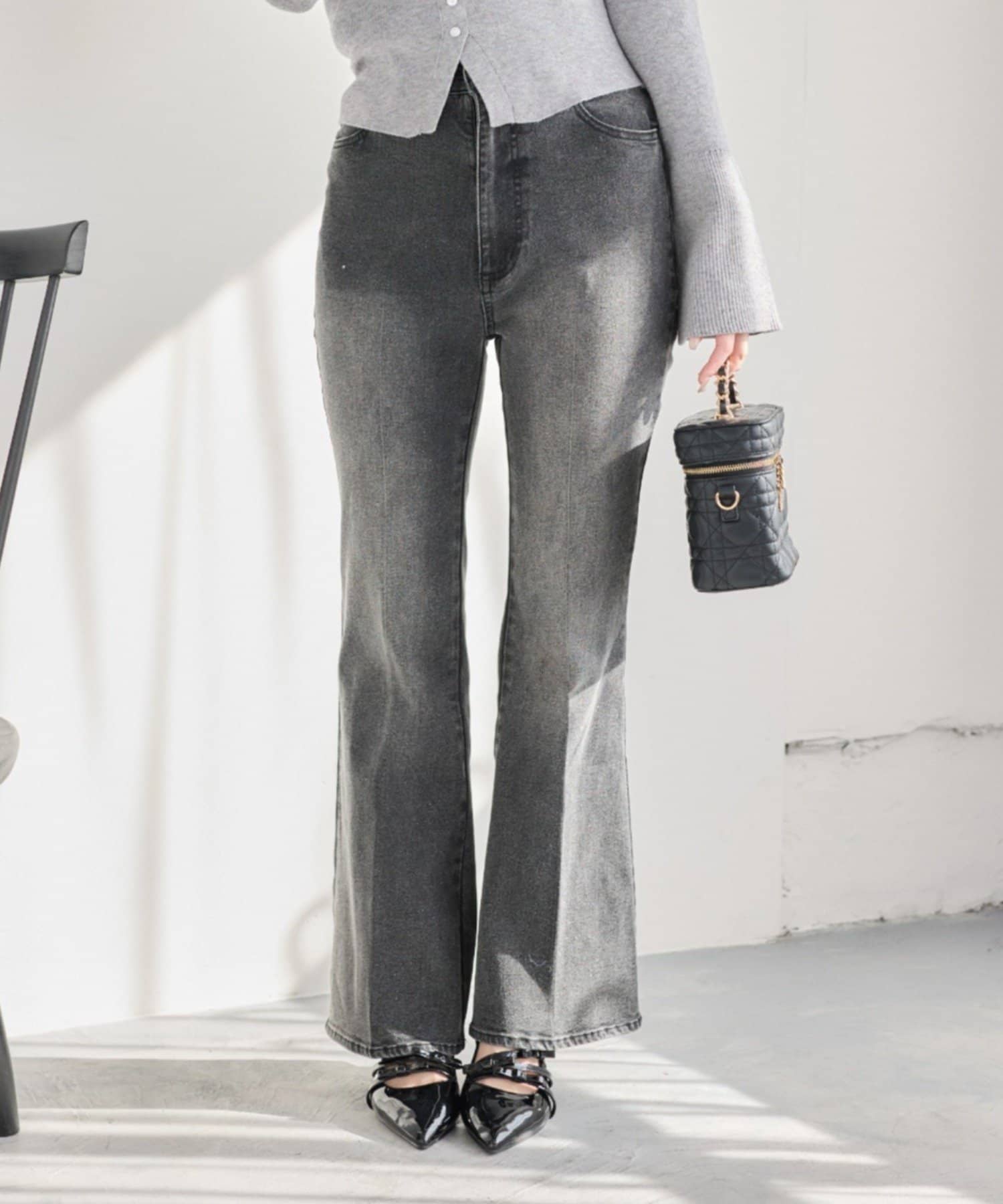 one after another NICE CLAUP(ワンアフターアナザー ナイスクラップ) キラキラ美脚ストレッチデニム