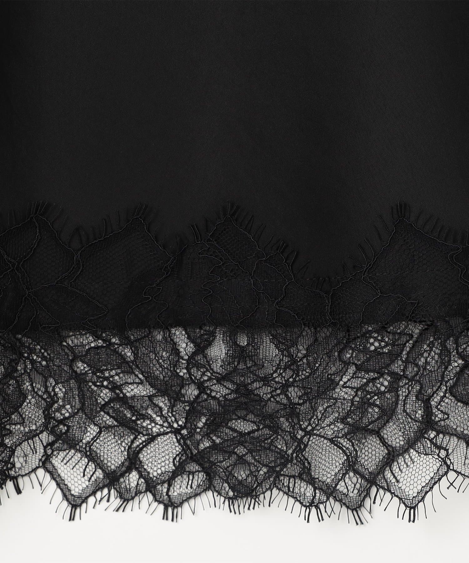 NOLLEY'S(ノーリーズ) ウォッシャブル裾レースサテンナロースカート