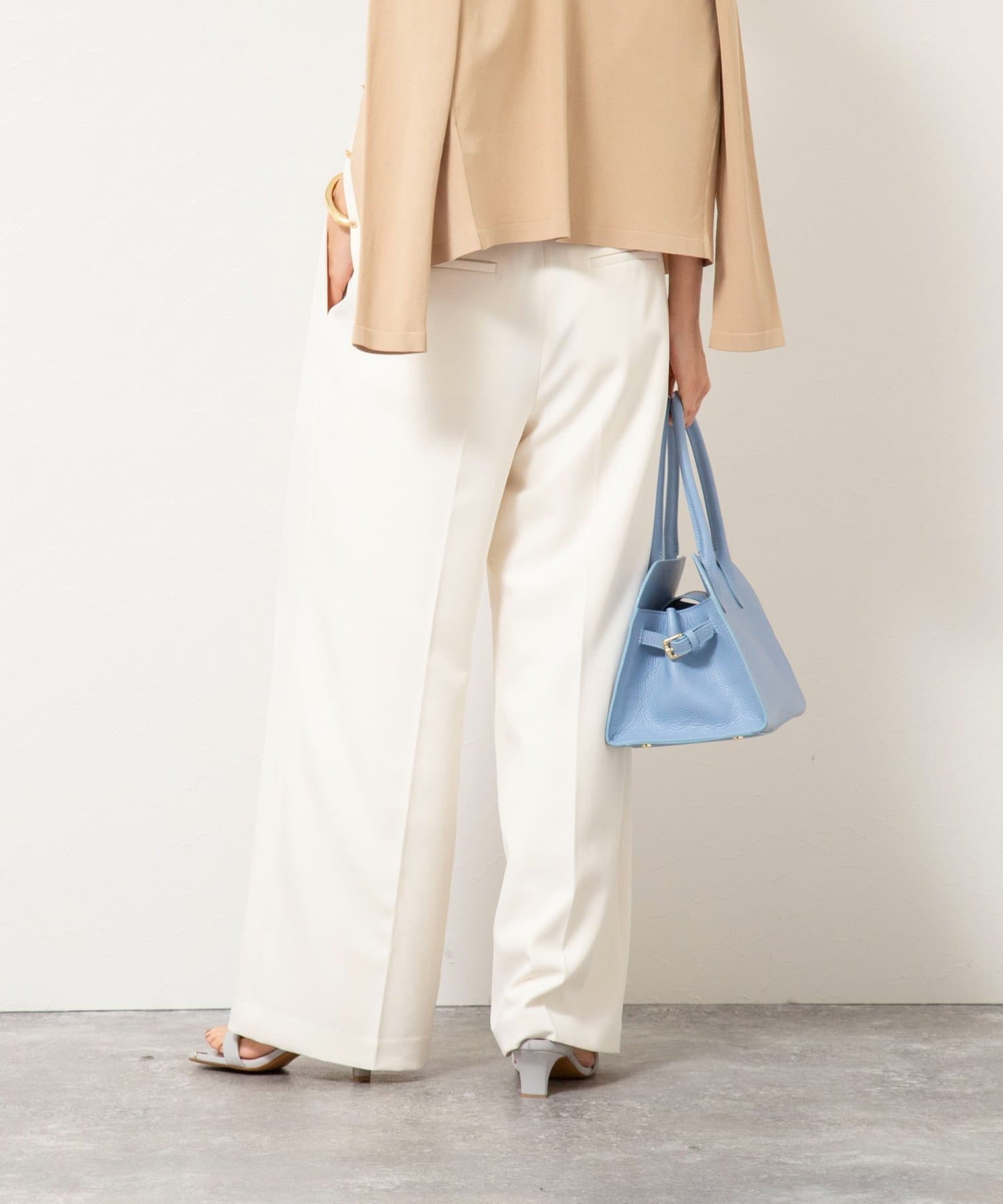 NOLLEY'S(ノーリーズ) ウォッシャブルWウエストワイドパンツ