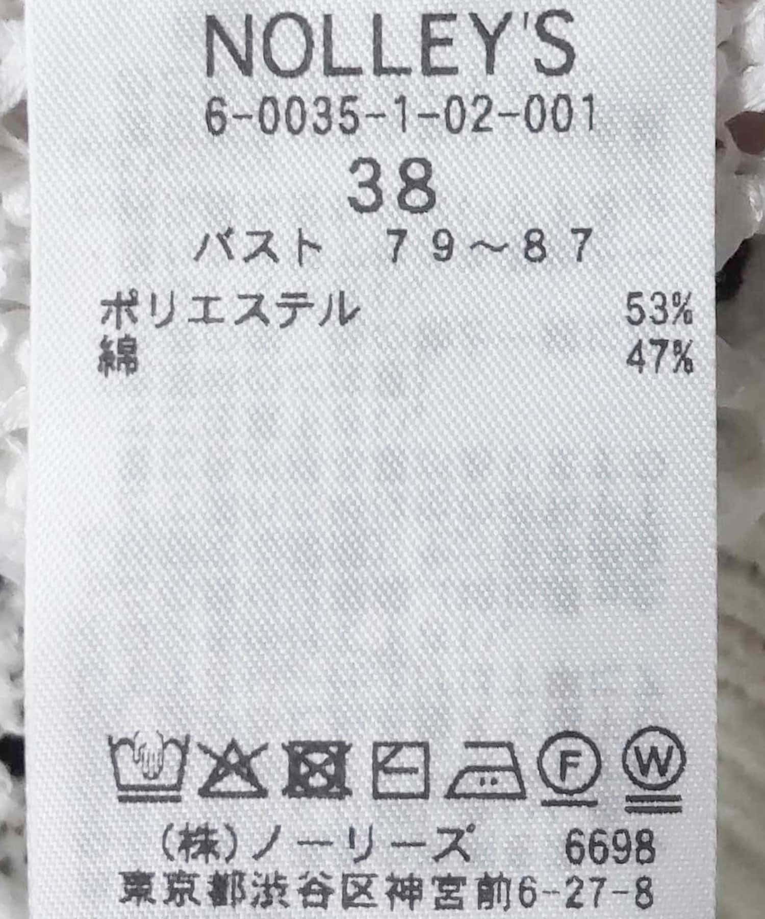 NOLLEY'S(ノーリーズ) 《手洗い可能》テープメッシュ編ポロプルオーバー