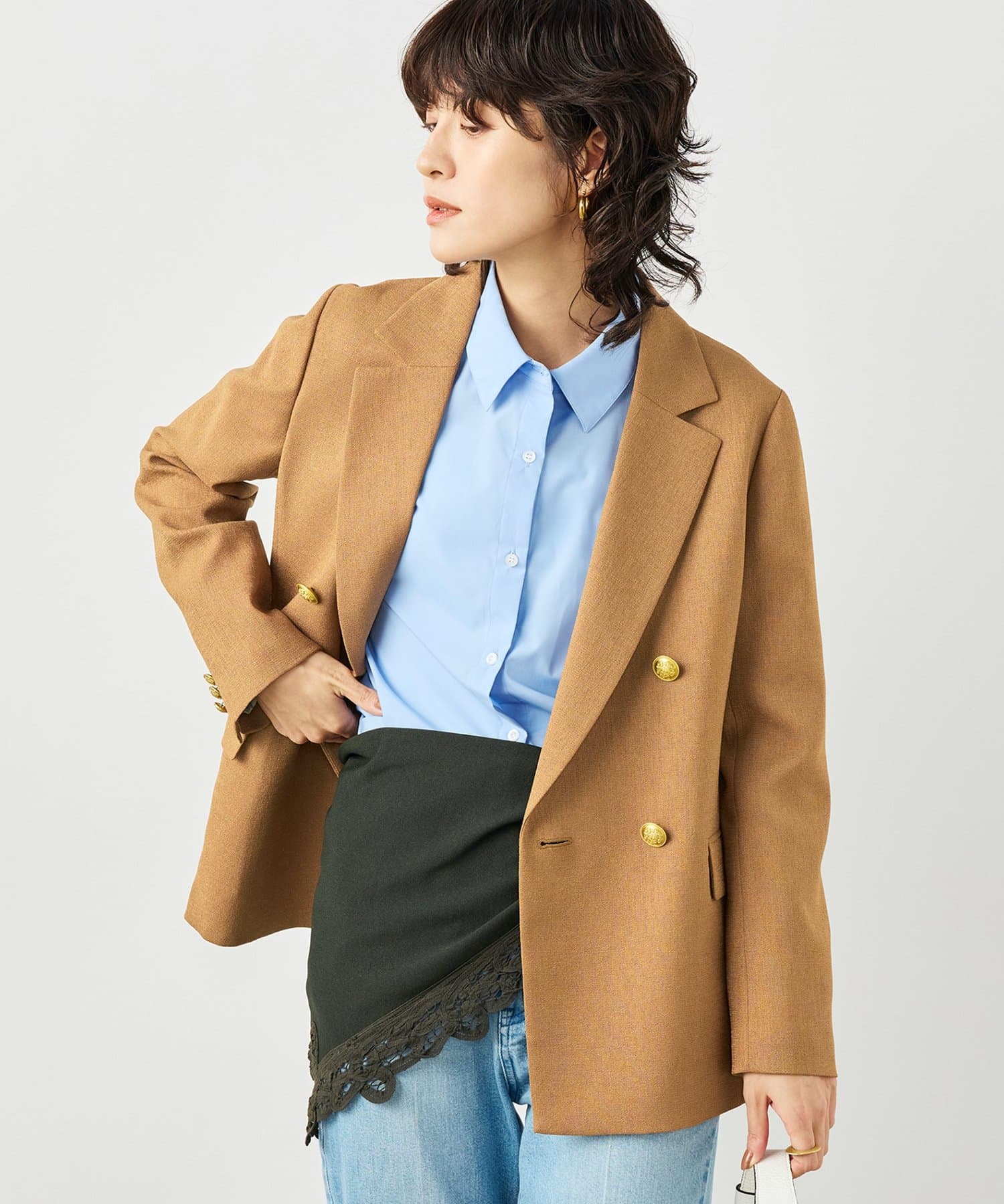 NOLLEY'S(ノーリーズ) 《手洗い可能》バテンレース三角ストール