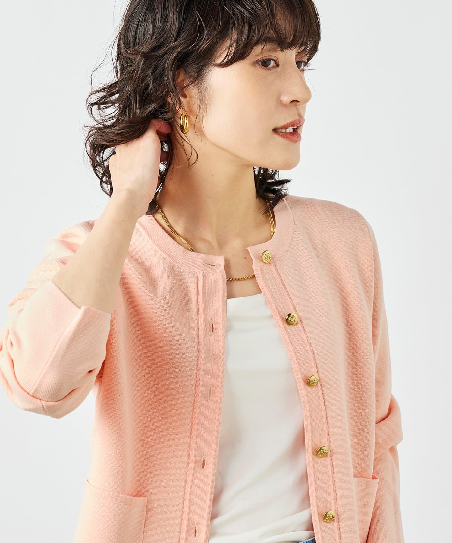 NOLLEY'S(ノーリーズ) 《手洗い可能》ビオグレースミラノリブジャケット