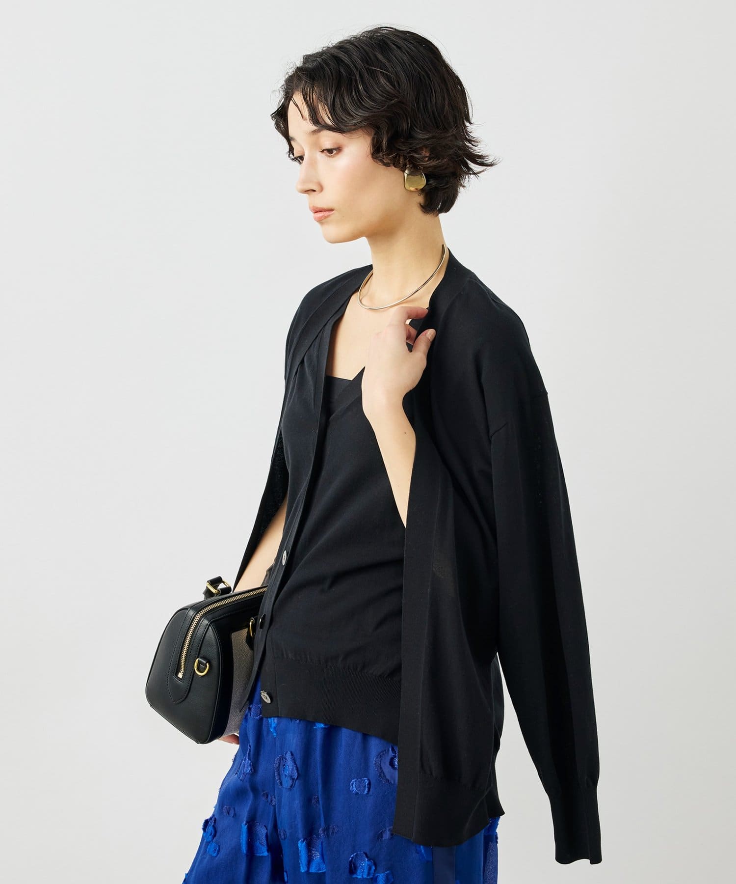 NOLLEY'S(ノーリーズ) 《手洗い可能》ベストドッキングVネックカーディガン