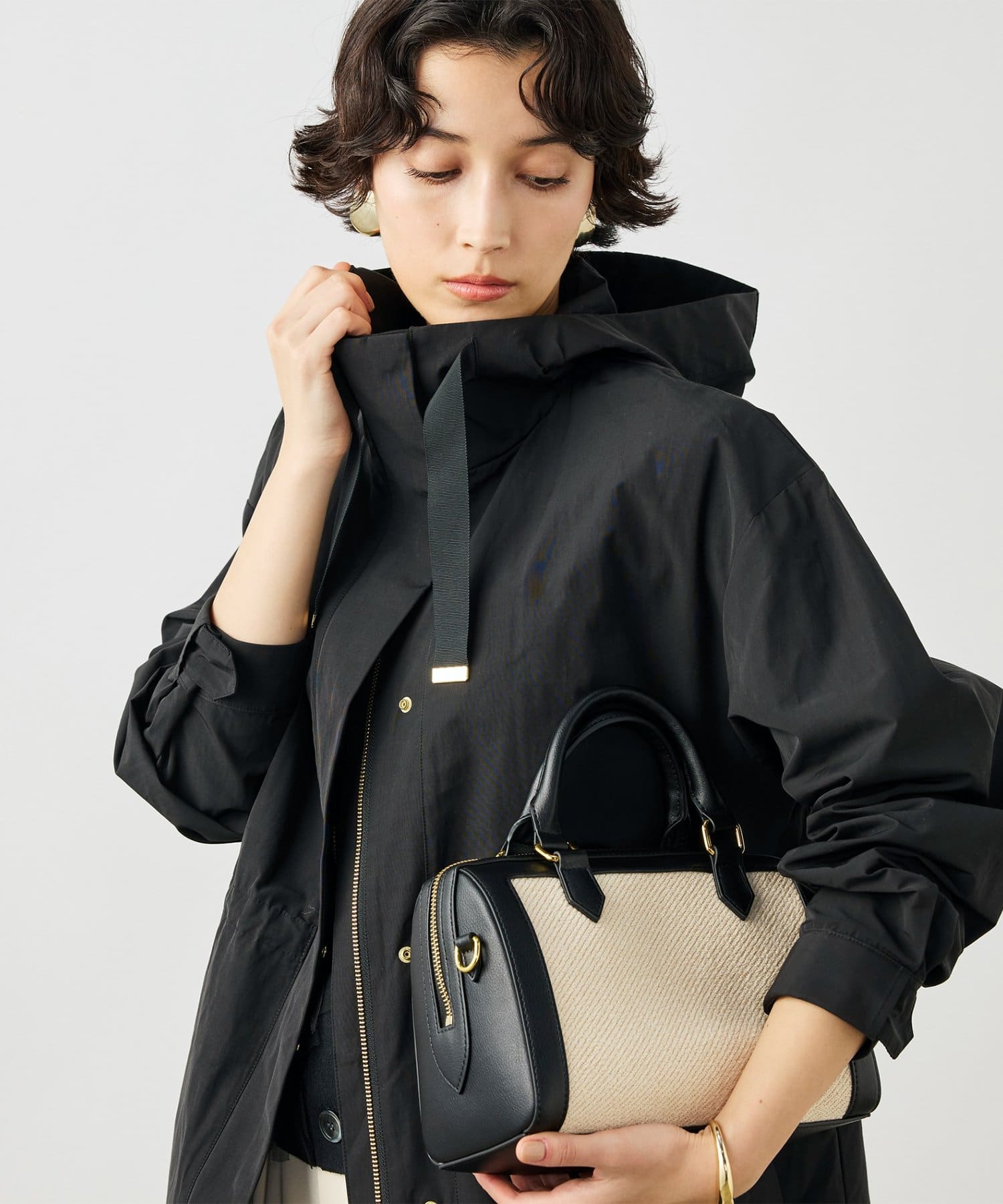 NOLLEY'S(ノーリーズ) 【WEB限定カラー】ウォッシャブル2WAY撥水フーテッドブルゾン