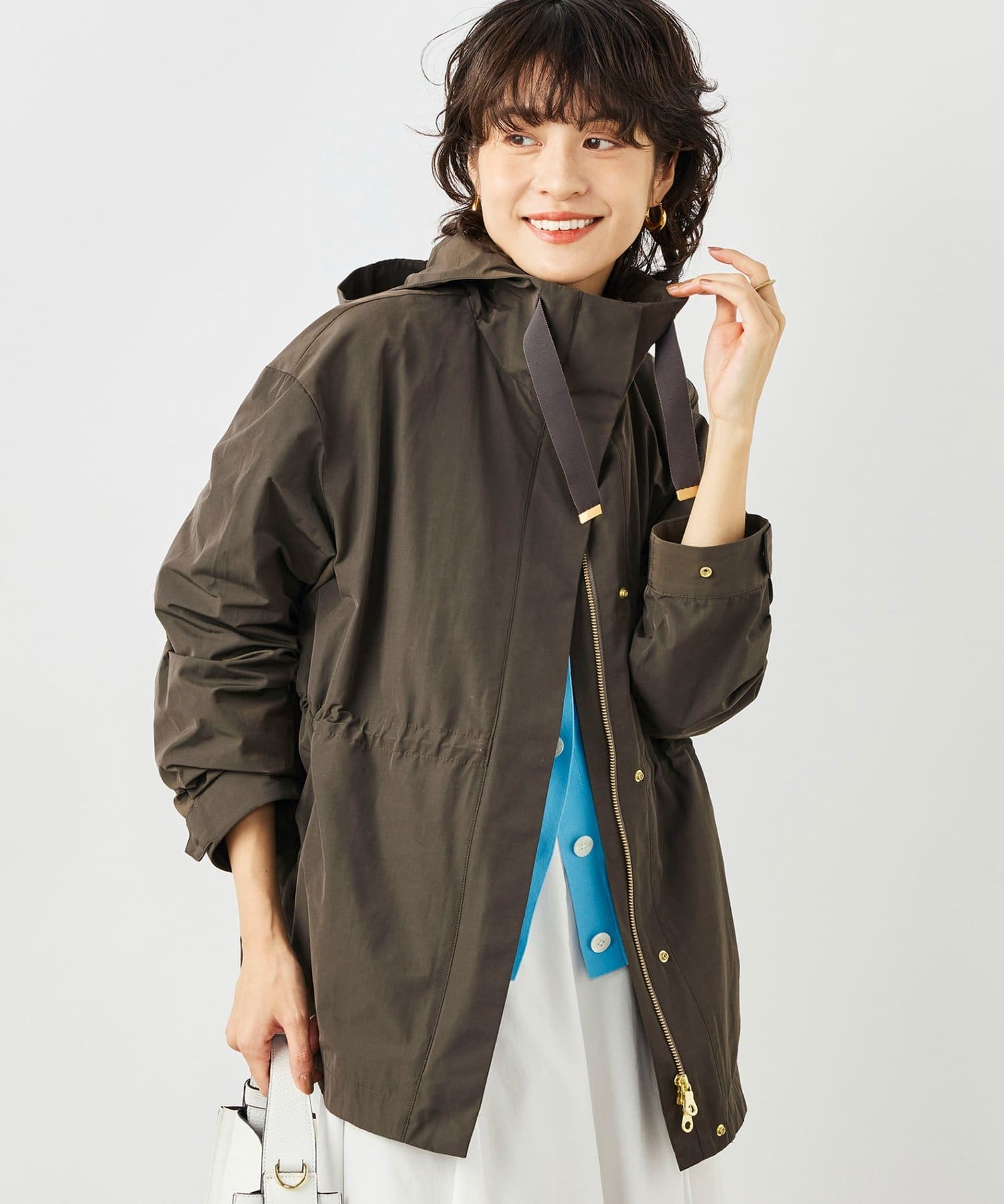 NOLLEY'S(ノーリーズ) 【WEB限定カラー】ウォッシャブル2WAY撥水フーテッドブルゾン