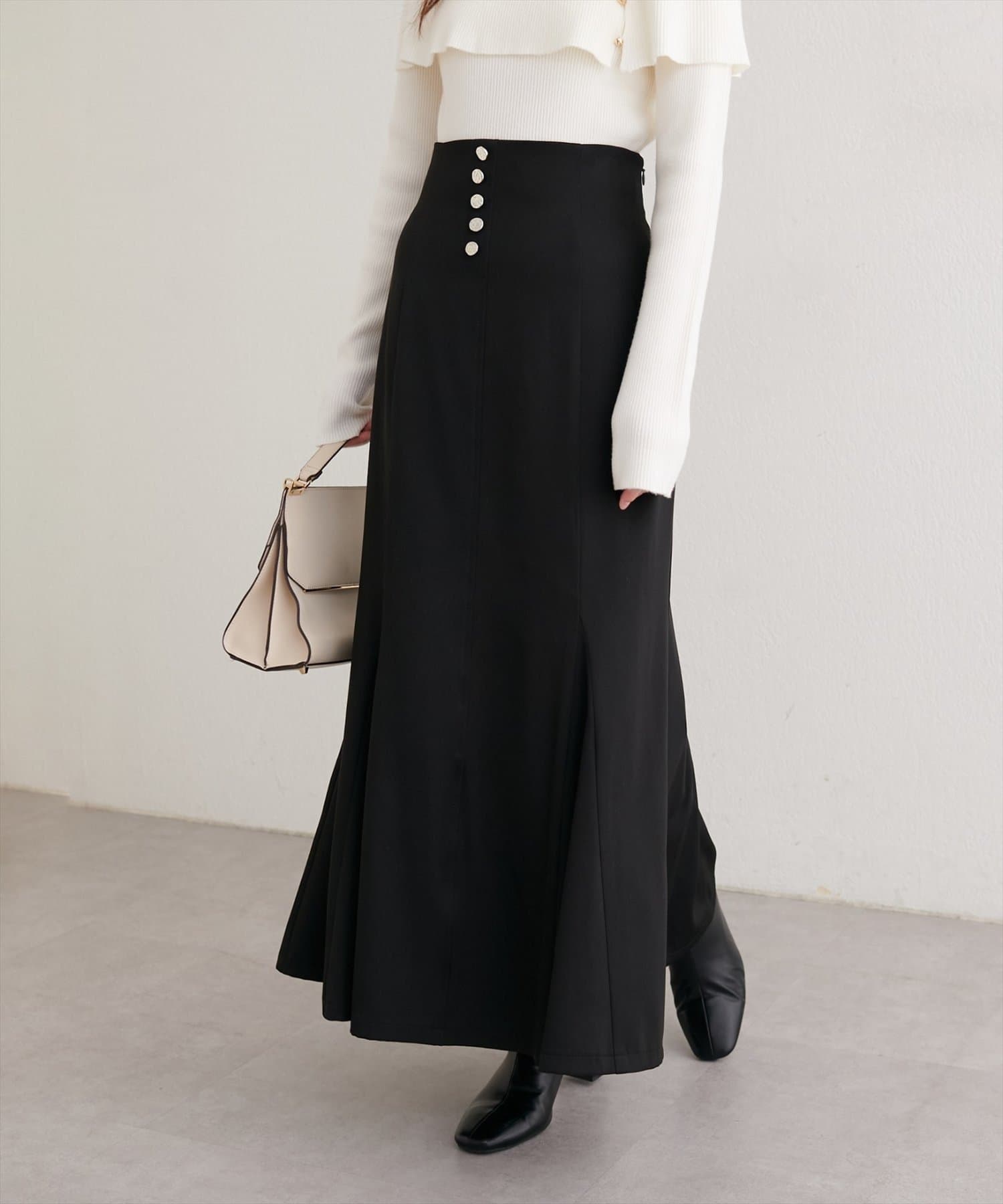 NICE CLAUP / OLIVE des OLIVE OUTLET(ナイスクラップ  / オリーブ デ オリーブ アウトレット) 【natural couture】フロント釦マーメイドスカート