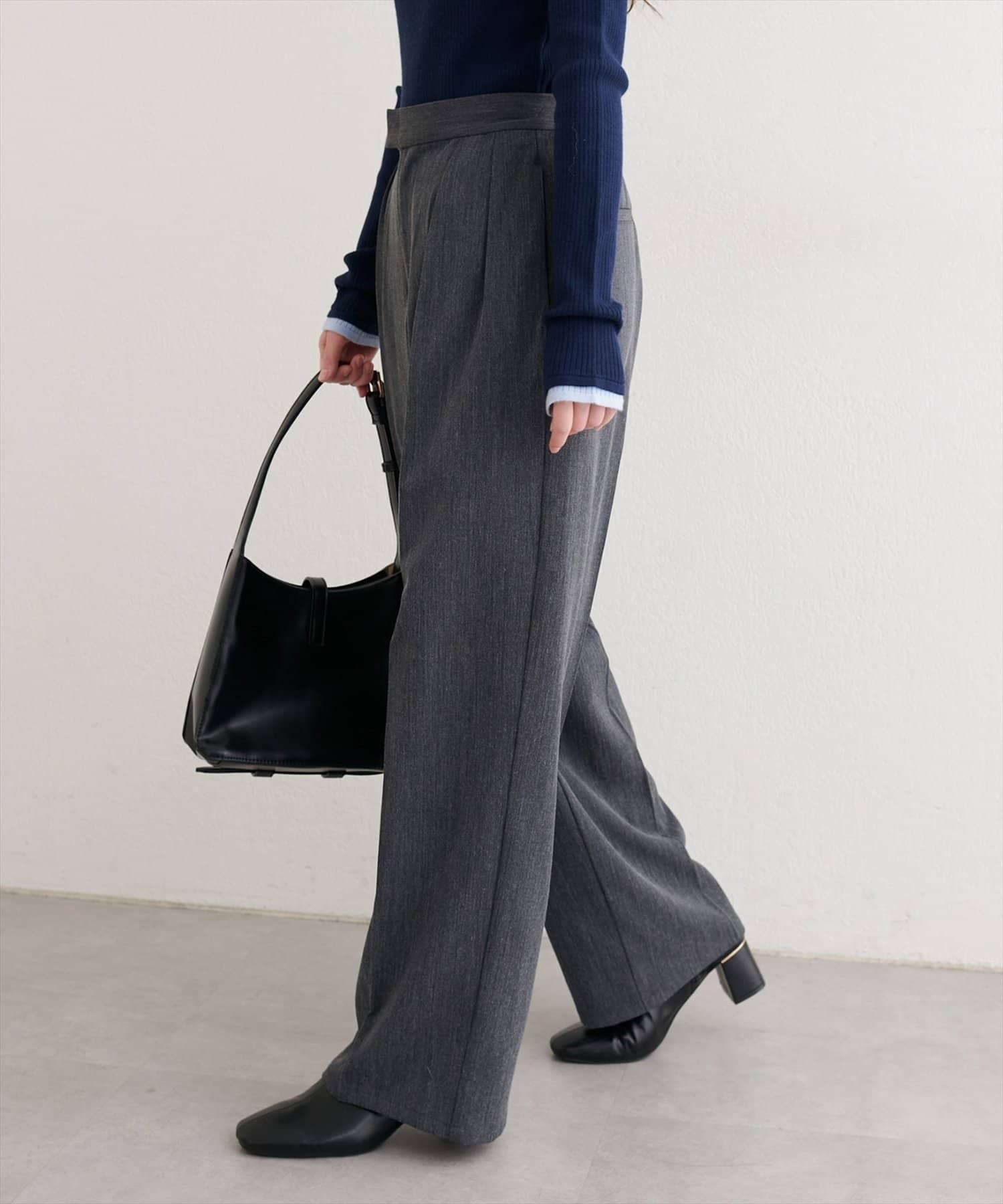 NICE CLAUP / OLIVE des OLIVE OUTLET(ナイスクラップ  / オリーブ デ オリーブ アウトレット) 【natural couture】タックスラックスパンツ