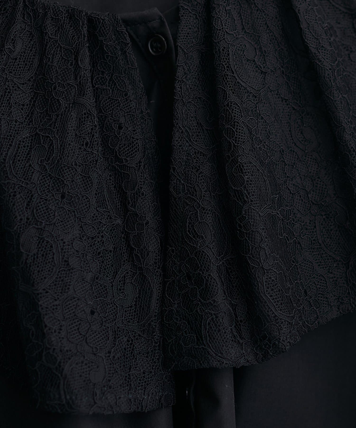 NICE CLAUP / OLIVE des OLIVE OUTLET(ナイスクラップ  / オリーブ デ オリーブ アウトレット) 【natural couture】レースケープカラーブラウス