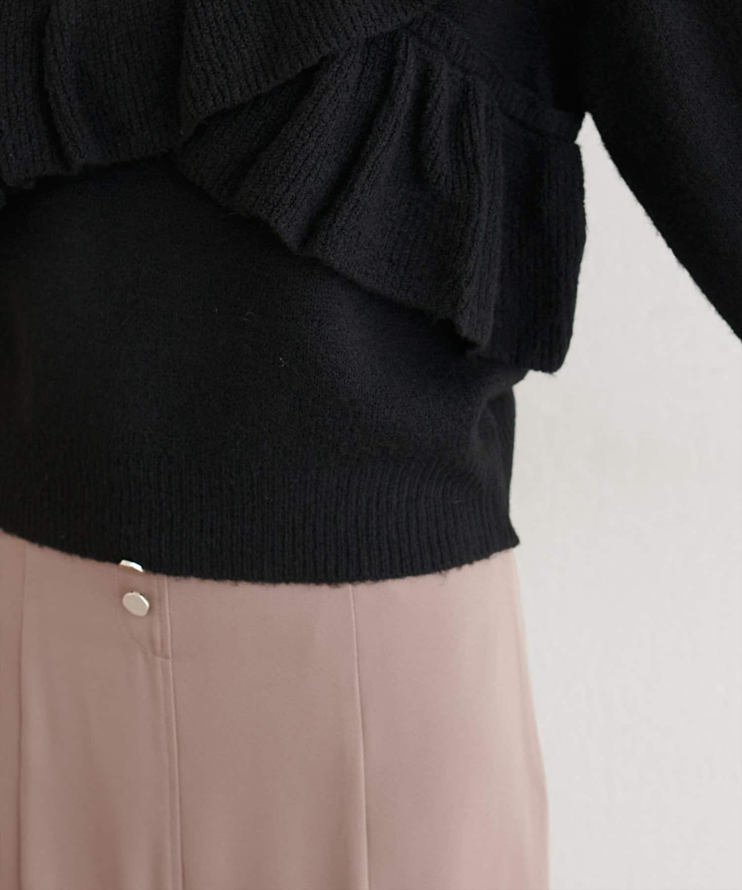 NICE CLAUP / OLIVE des OLIVE OUTLET(ナイスクラップ  / オリーブ デ オリーブ アウトレット) 【natural couture】クロスフリルニット