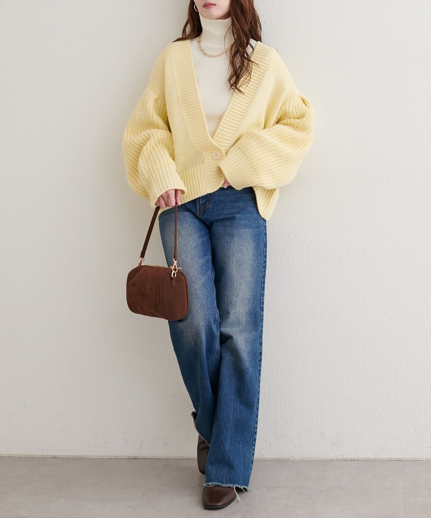 NICE CLAUP / OLIVE des OLIVE OUTLET(ナイスクラップ  / オリーブ デ オリーブ アウトレット) 【natural couture】ざっくり編みカーディガン