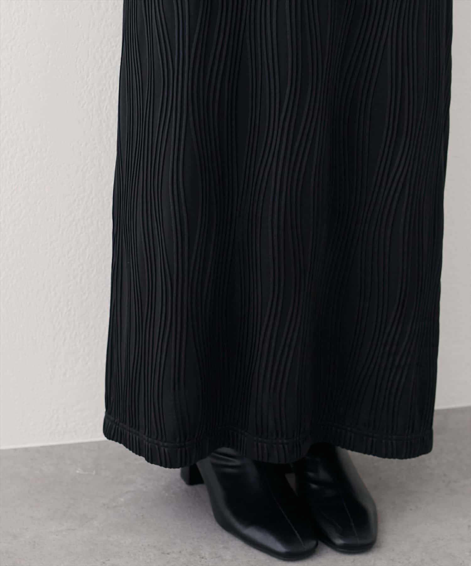 NICE CLAUP / OLIVE des OLIVE OUTLET(ナイスクラップ  / オリーブ デ オリーブ アウトレット) 【natural couture】流線ストライプナローワンピース