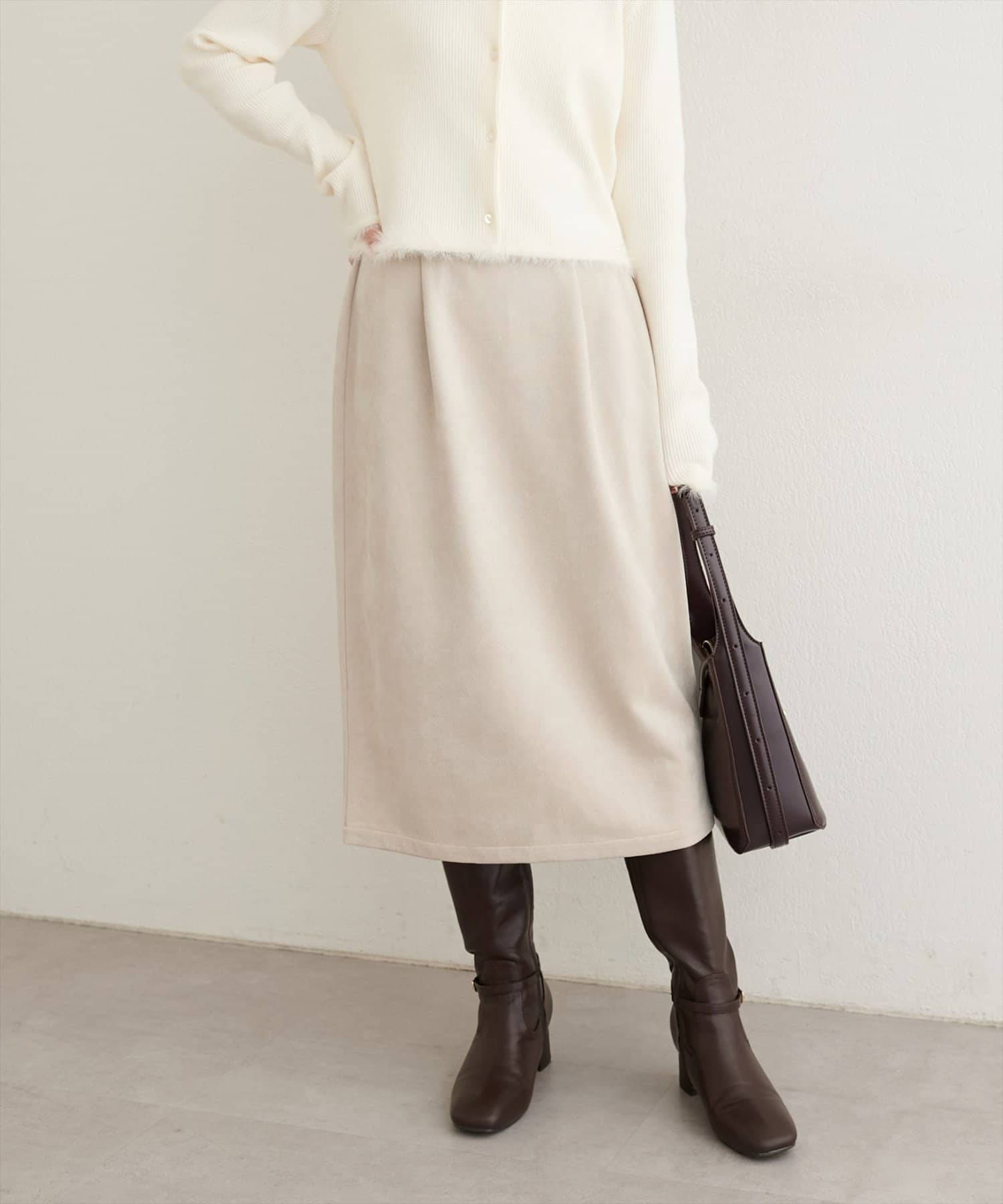 NICE CLAUP / OLIVE des OLIVE OUTLET(ナイスクラップ  / オリーブ デ オリーブ アウトレット) 【EVERY.VERY niceclaup】セミタイトミディ丈スカート