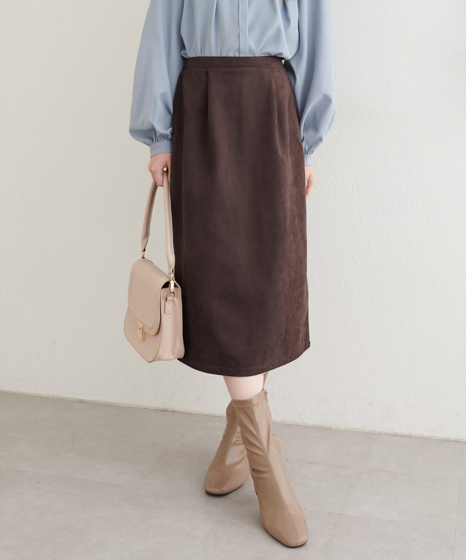 NICE CLAUP / OLIVE des OLIVE OUTLET(ナイスクラップ  / オリーブ デ オリーブ アウトレット) 【EVERY.VERY niceclaup】セミタイトミディ丈スカート