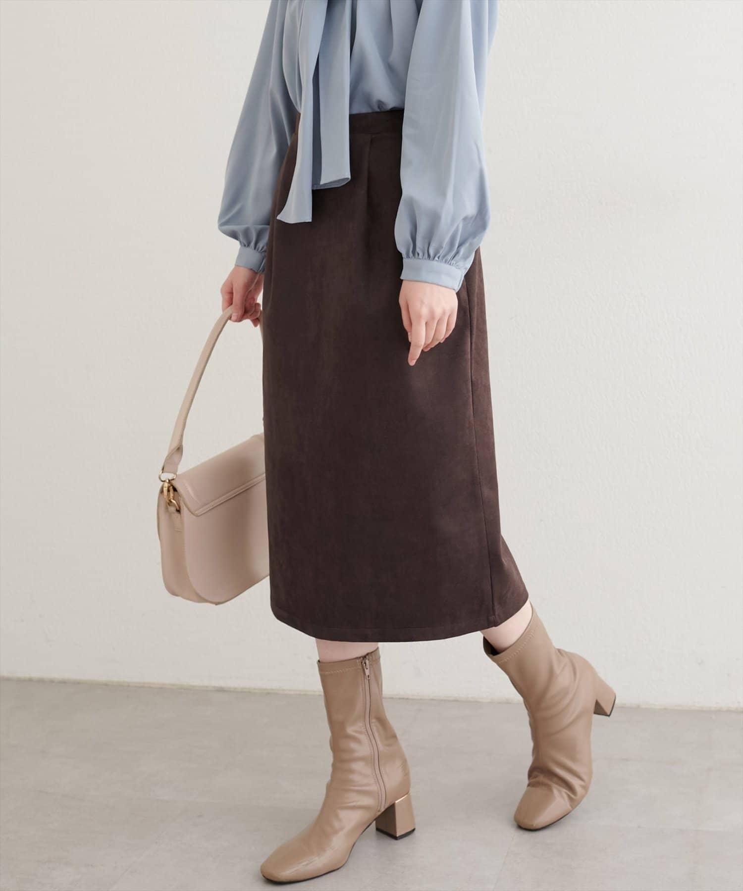 NICE CLAUP / OLIVE des OLIVE OUTLET(ナイスクラップ  / オリーブ デ オリーブ アウトレット) 【EVERY.VERY niceclaup】セミタイトミディ丈スカート