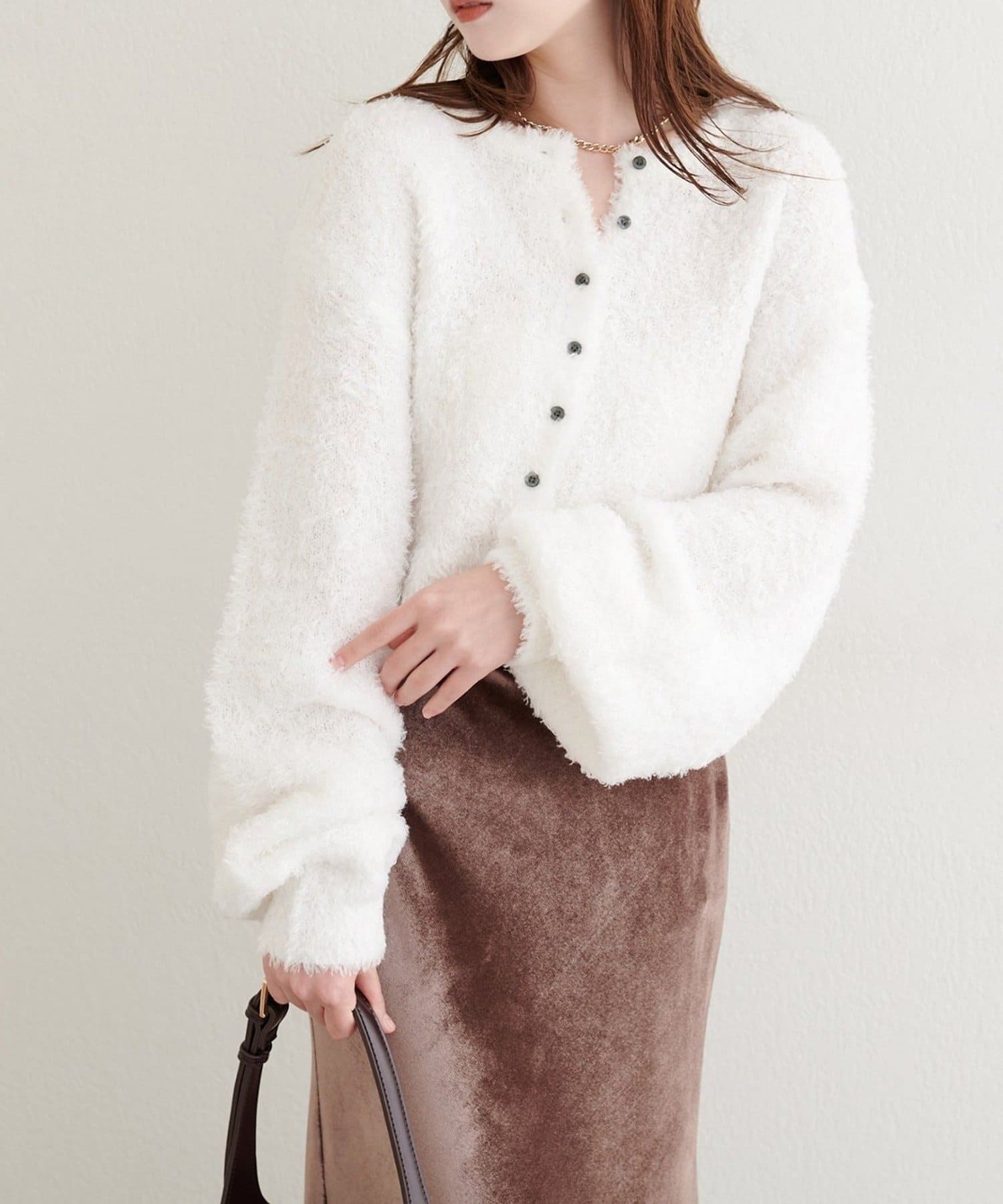 NICE CLAUP / OLIVE des OLIVE OUTLET(ナイスクラップ  / オリーブ デ オリーブ アウトレット) 【EVERY.VERY niceclaup】クロップドカーディガン