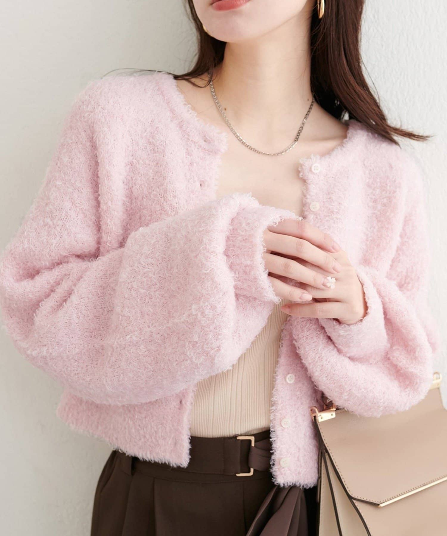 NICE CLAUP / OLIVE des OLIVE OUTLET(ナイスクラップ  / オリーブ デ オリーブ アウトレット) 【EVERY.VERY niceclaup】クロップドカーディガン