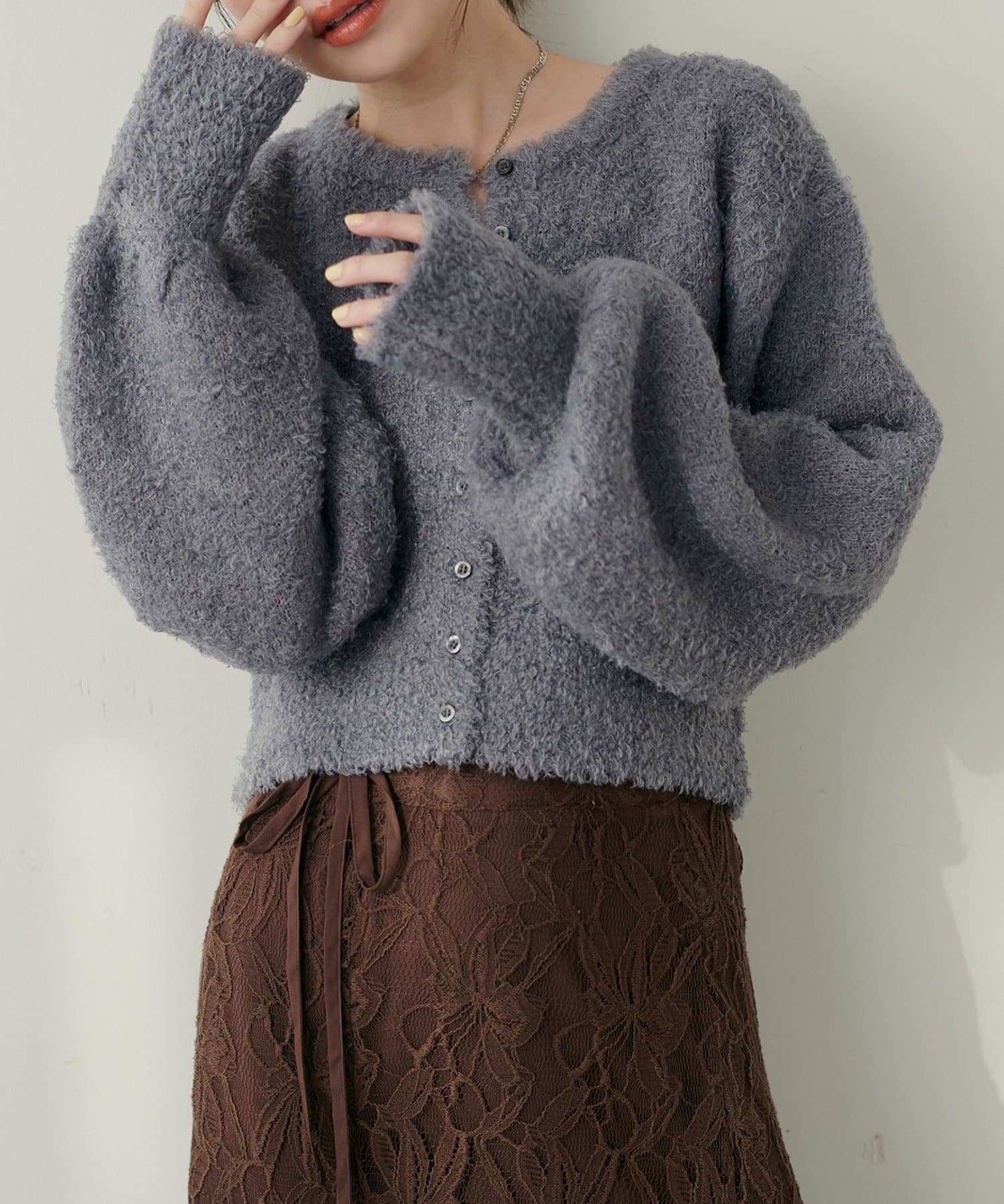 NICE CLAUP / OLIVE des OLIVE OUTLET(ナイスクラップ  / オリーブ デ オリーブ アウトレット) 【EVERY.VERY niceclaup】クロップドカーディガン