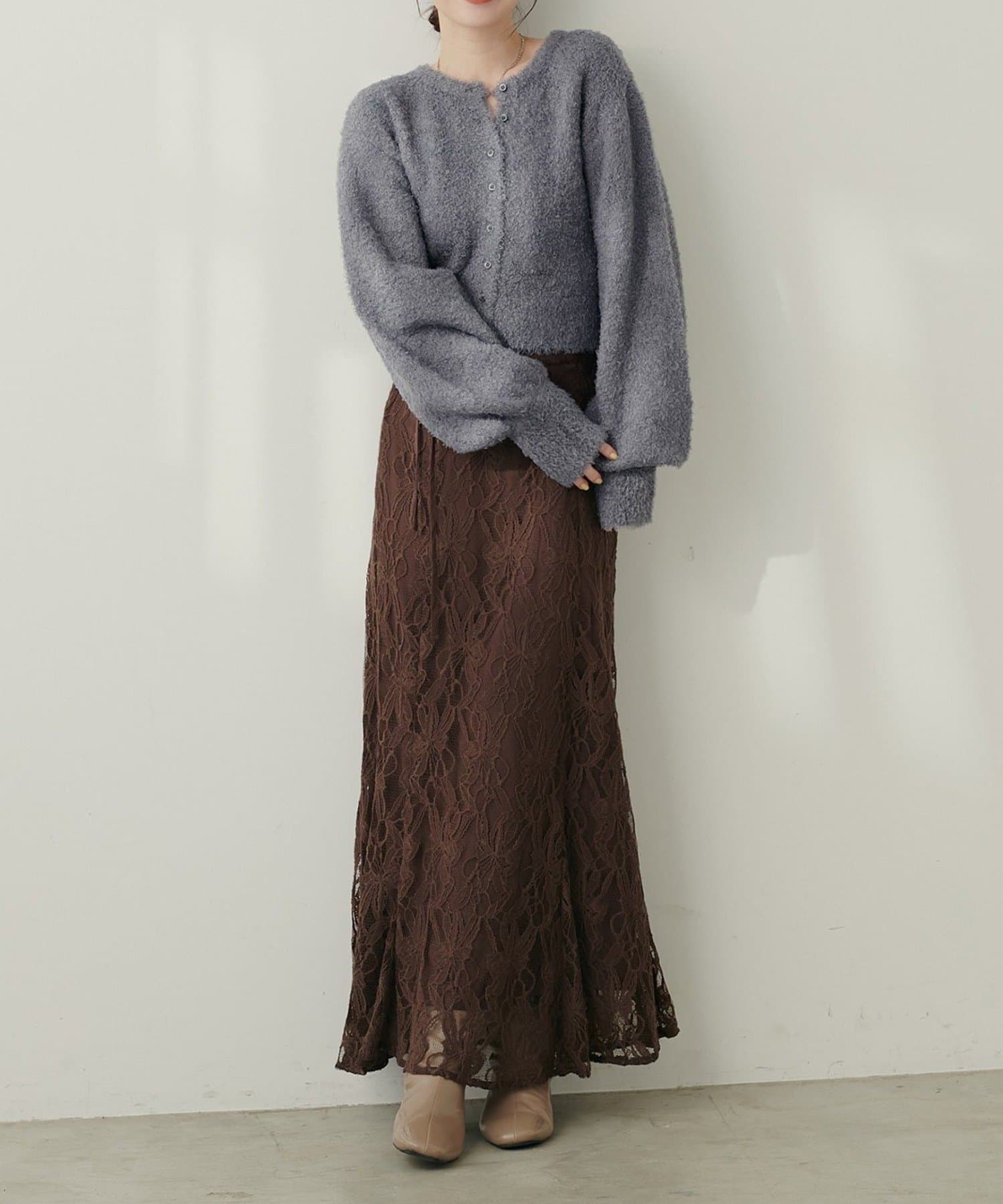 NICE CLAUP / OLIVE des OLIVE OUTLET(ナイスクラップ  / オリーブ デ オリーブ アウトレット) 【EVERY.VERY niceclaup】クロップドカーディガン